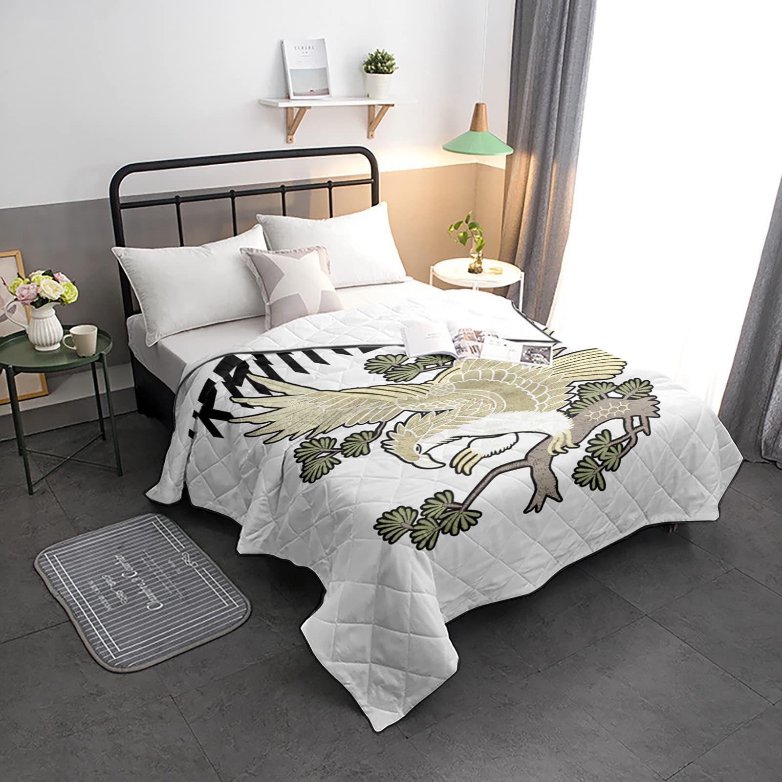 HELLOWINK King Size Cooling Comforter - Ultra Soft Lightweight Quilted Duvet Insert, All Season Down Alternative Bedding with Japanese Design for Temperature Regulation | Perfect for Hot Sleepers, Guest Rooms & Cozy Bedroom Decor