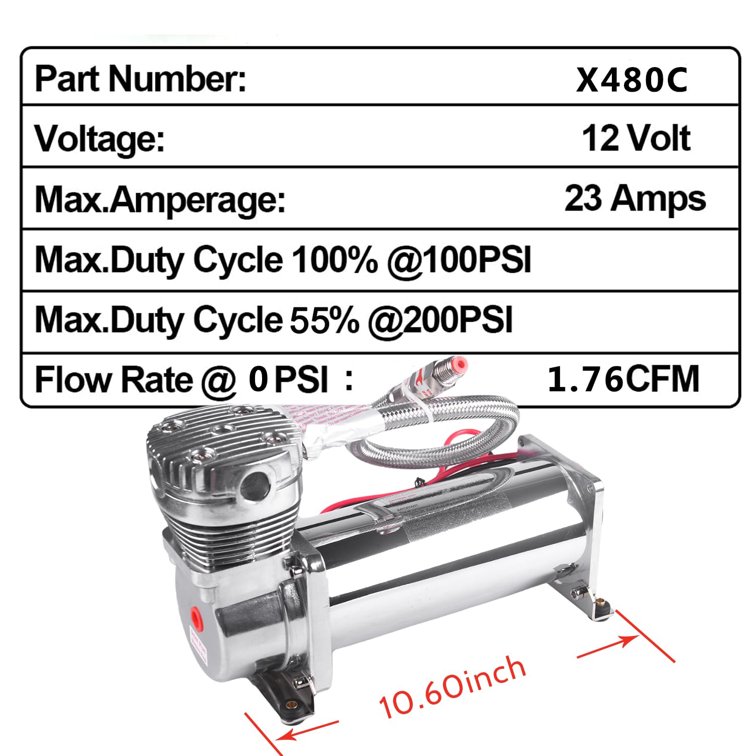 3 Gallon Aluminum Air Tank with 200PSI 12V Air Compressor Kit - Onboard Air System for Train Cars, Vehicles, Semi & Pickup Trucks - 1/4NPT Fittings - Perfect for Air Horns, Air Suspension & Tire Inflation