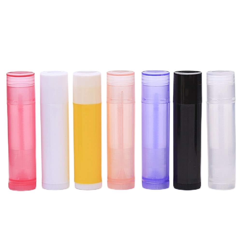 30-Piece Multicolor Empty Lip Balm Tubes with Twist Bottom & Top Cap - Clear DIY Lip Balm Containers for Homemade Cosmetics, Travel & Gifts (Random Colors)