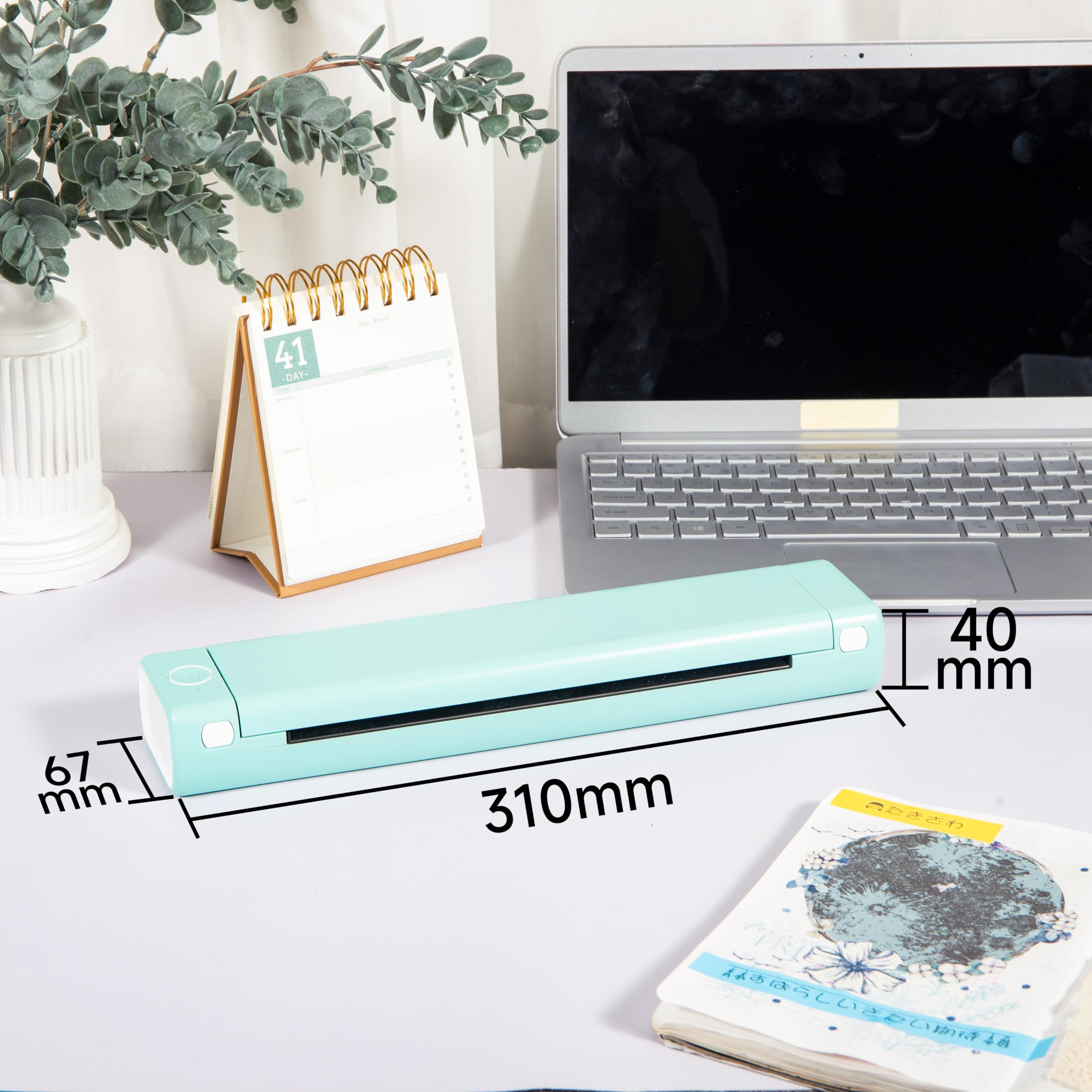 Phomemo Portable Wireless Bluetooth Printer for Travel - Compact Thermal Printer Compatible with iOS & Android, Supports 8.5
