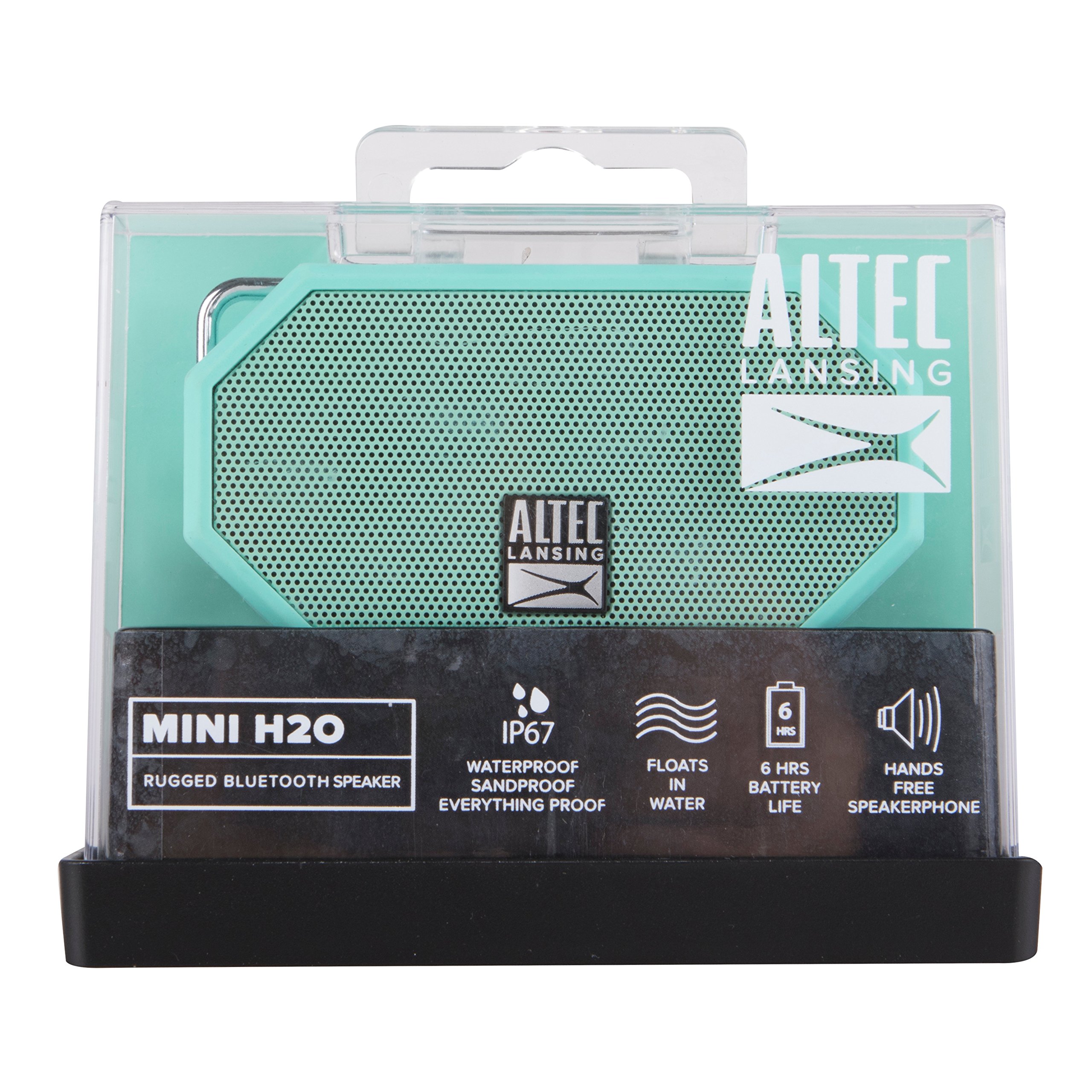 Altec Lansing IMW258-MT Mini H2O 3 Wireless Bluetooth Speaker - Waterproof, 30ft Range, 6-Hour Battery Life, Mint Green - Perfect for Pool Parties, Beach Outings & Outdoor Adventures