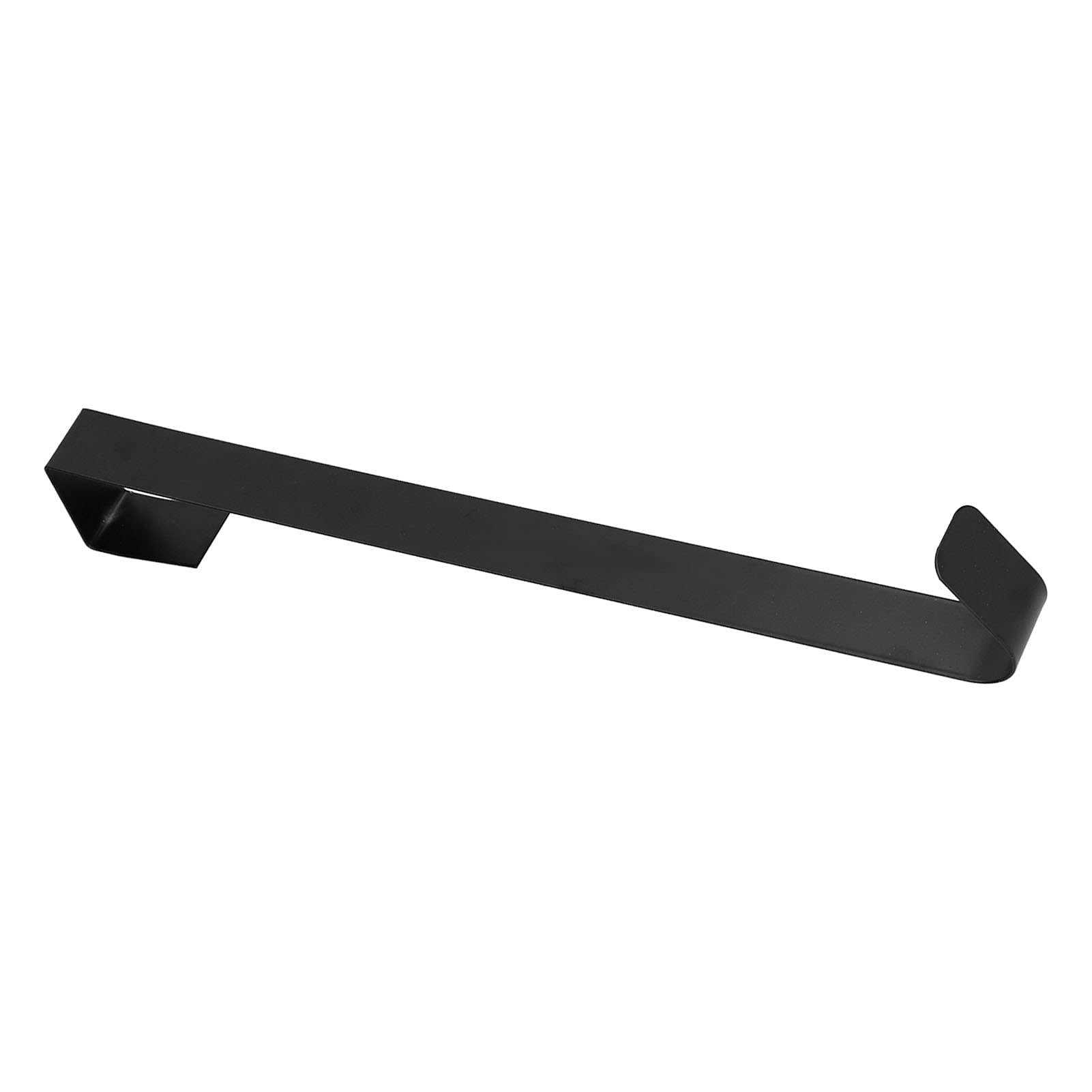 Garosa Metal Wreath Hanger for Front Door - Over The Door Wreath Holder Hook for Christmas Decorations - Under Cabinet Paper Towel Roll Holder & Wall Mount Rack (Black) - Perfect for Holiday Decor & Kitchen Organization