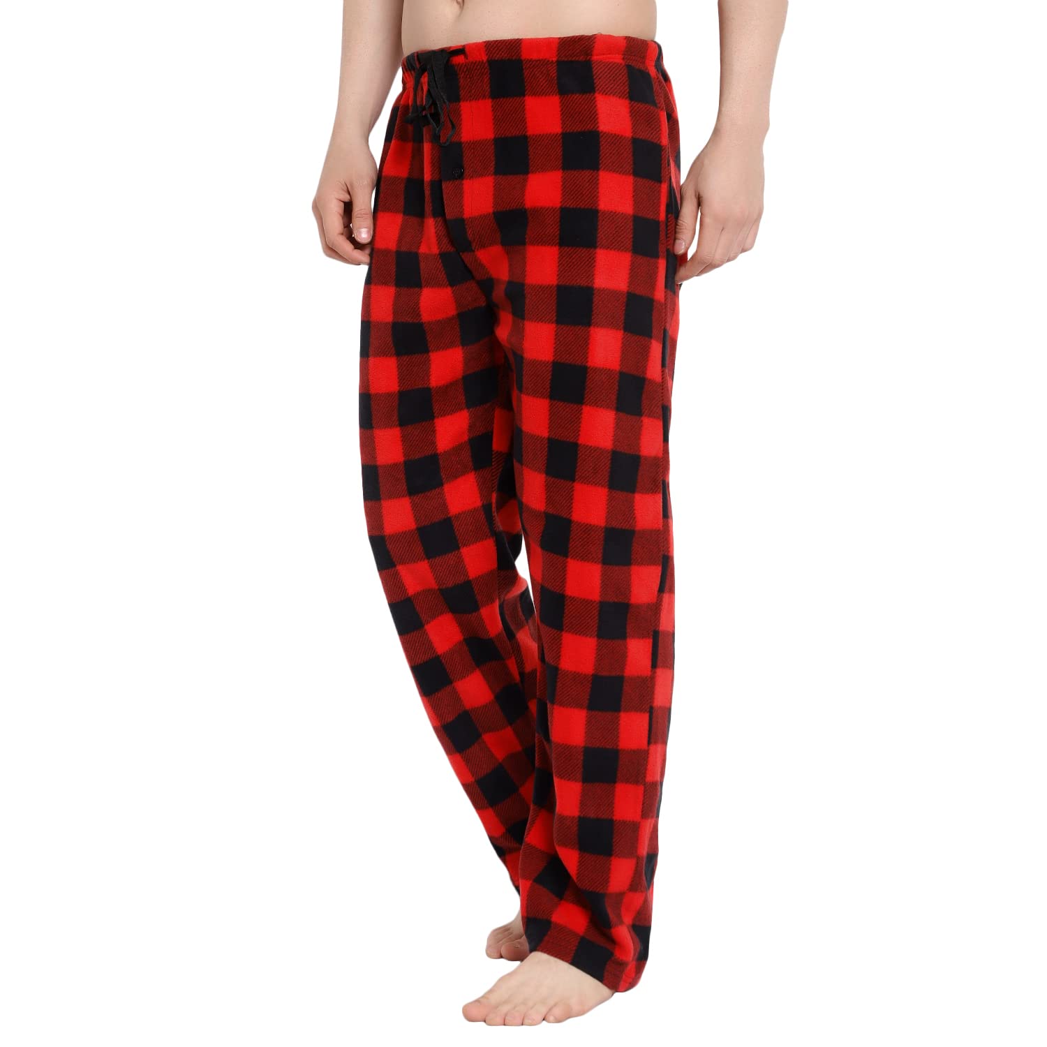 **Warm Fleece Plaid Pajama Pants for Boys Size 8-18 - Cozy Winter Sleepwear & Holiday Christmas Pajamas - Perfect for Bedtime, Lounging & Family Gatherings**