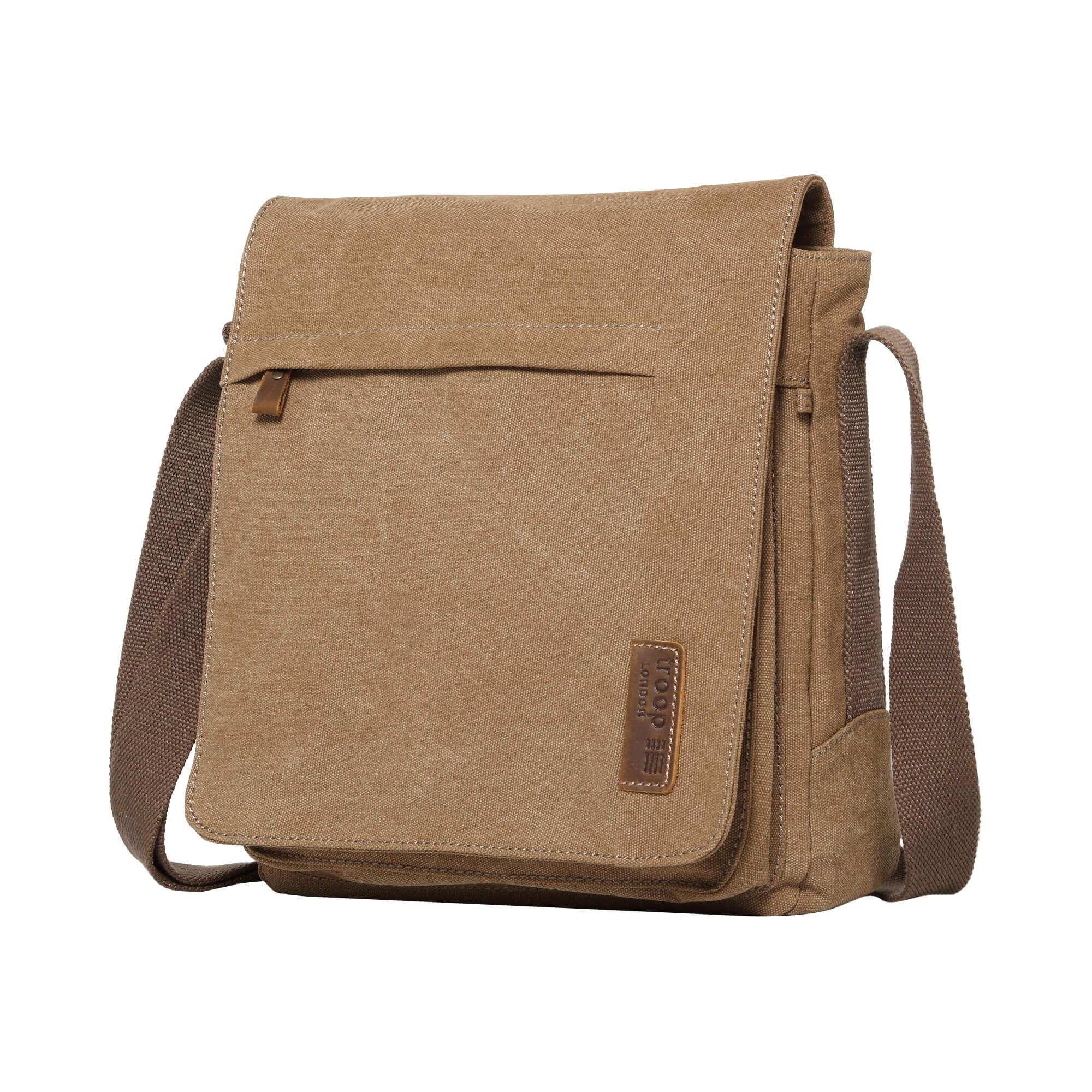 TRP0219 Troop London Classic Canvas Crossbody Bag - Stylish & Durable for Travel, Work & Everyday Use