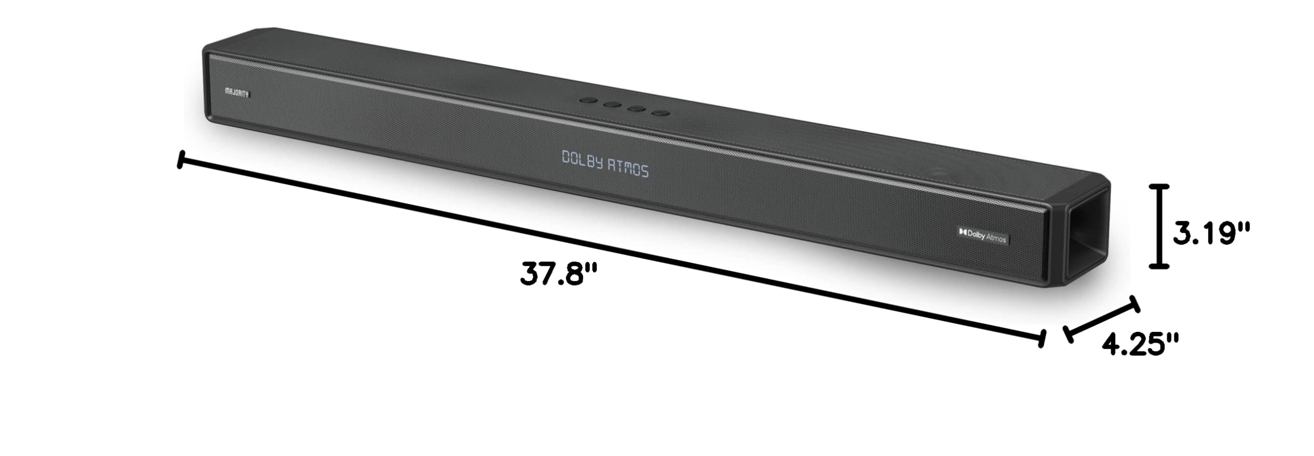 Majority Dolby Atmos Soundbar for TV - 280W Bluetooth Wireless Sound Bar 2.0.2 with HDMI ARC & Up-Firing Surround Speakers | Crystal Clear Audio for Movies, Gaming & Music | Perfect for Living Room & Home Theater Systems