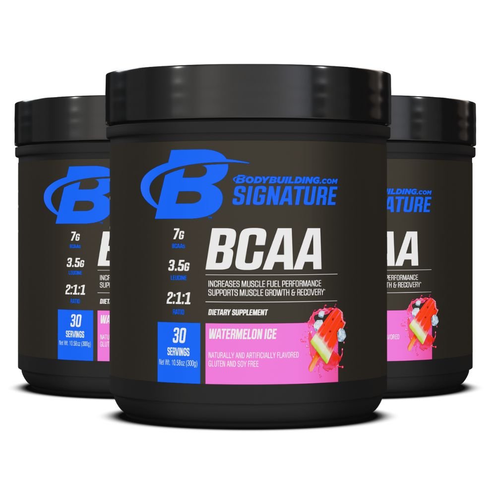 3 Pack Bodybuilding.com Signature BCAA Powder - 90 Servings Total - Muscle Recovery & Endurance Booster for Athletes & Gym Lovers