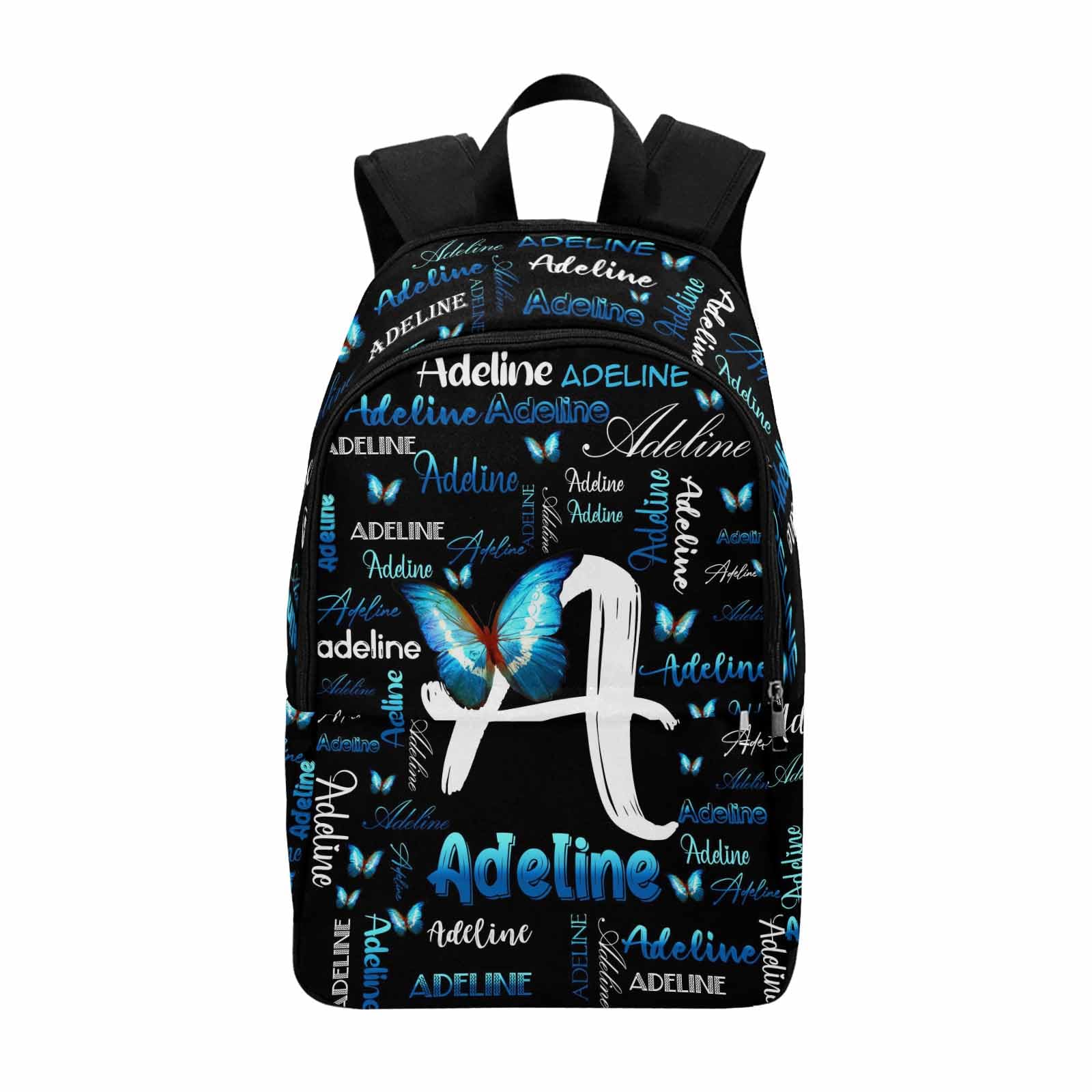 Custom Kids Backpack with Personalized Name - Blue Initial School Bag for Boys & Girls, Durable Daypack for Travel, School, Picnic & Laptop Use | Perfect Gift for Daughter, Son & Teens