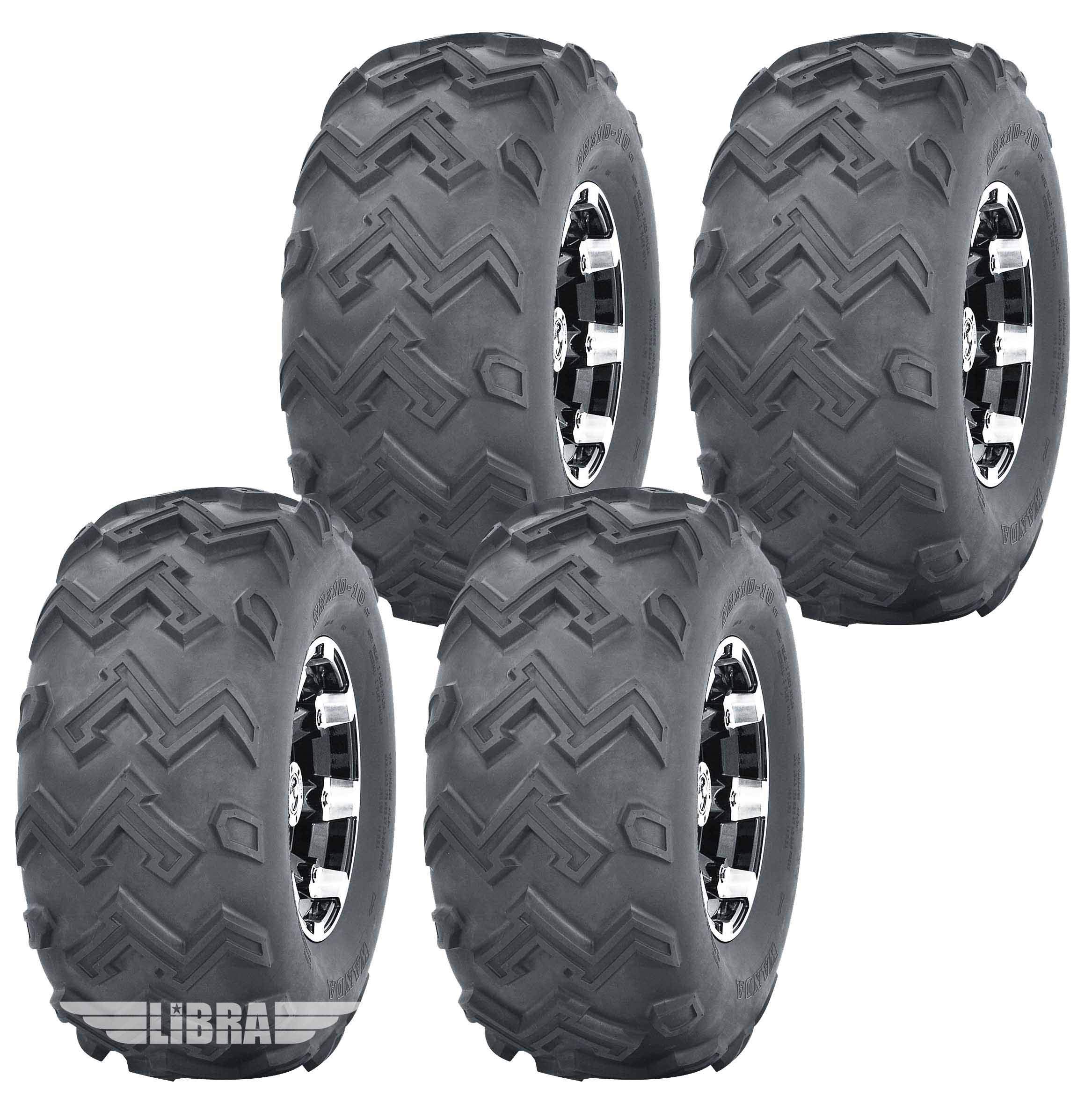 WANDA 22x11-10 ATV Tires 4PR - Full Set for 1988-2000 Kawasaki Mule 1000, 2010, 2500, 2510 Models - Durable Off-Road & Farm Use Tires