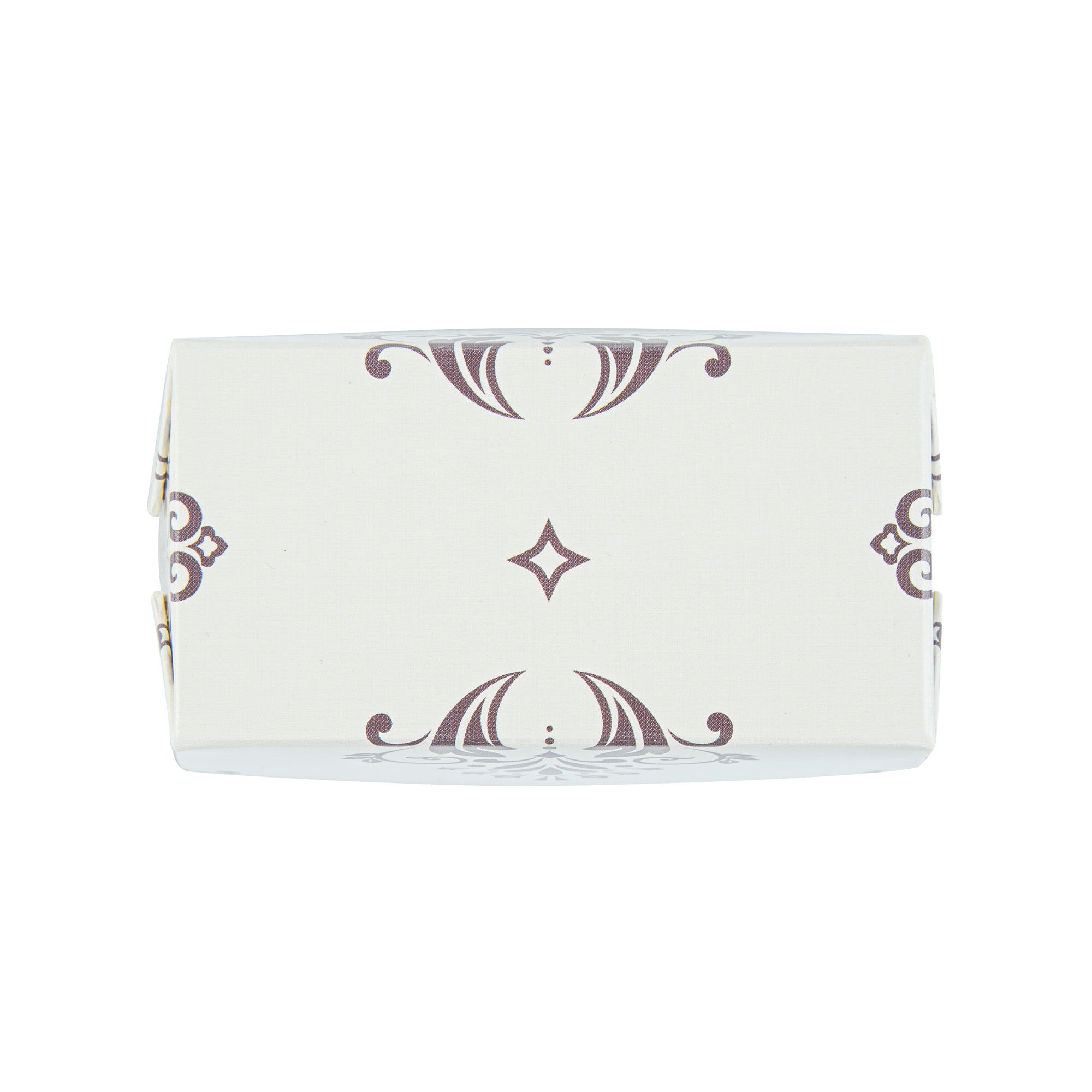 Bake Tek 9 oz Beige Vintage Floral Paper Mini Loaf Pans - Greaseproof Baking Cups (4