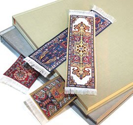 Authentic Woven Oriental Carpet Bookmarks - Red Kayseri Handmade Cloth Bookmarks - Elegant Gift for Men, Women, Teachers & Librarians - Perfect for Reading, Book Lovers & Home Decor