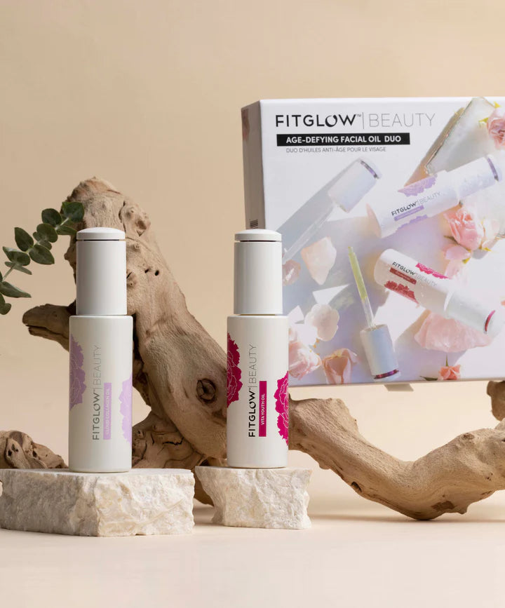 Anti-Aging Collagen + Retinol Facial Oil Duo for Wrinkles & Fine Lines - Hydrating & Firming Skincare Set for Day & Night Use