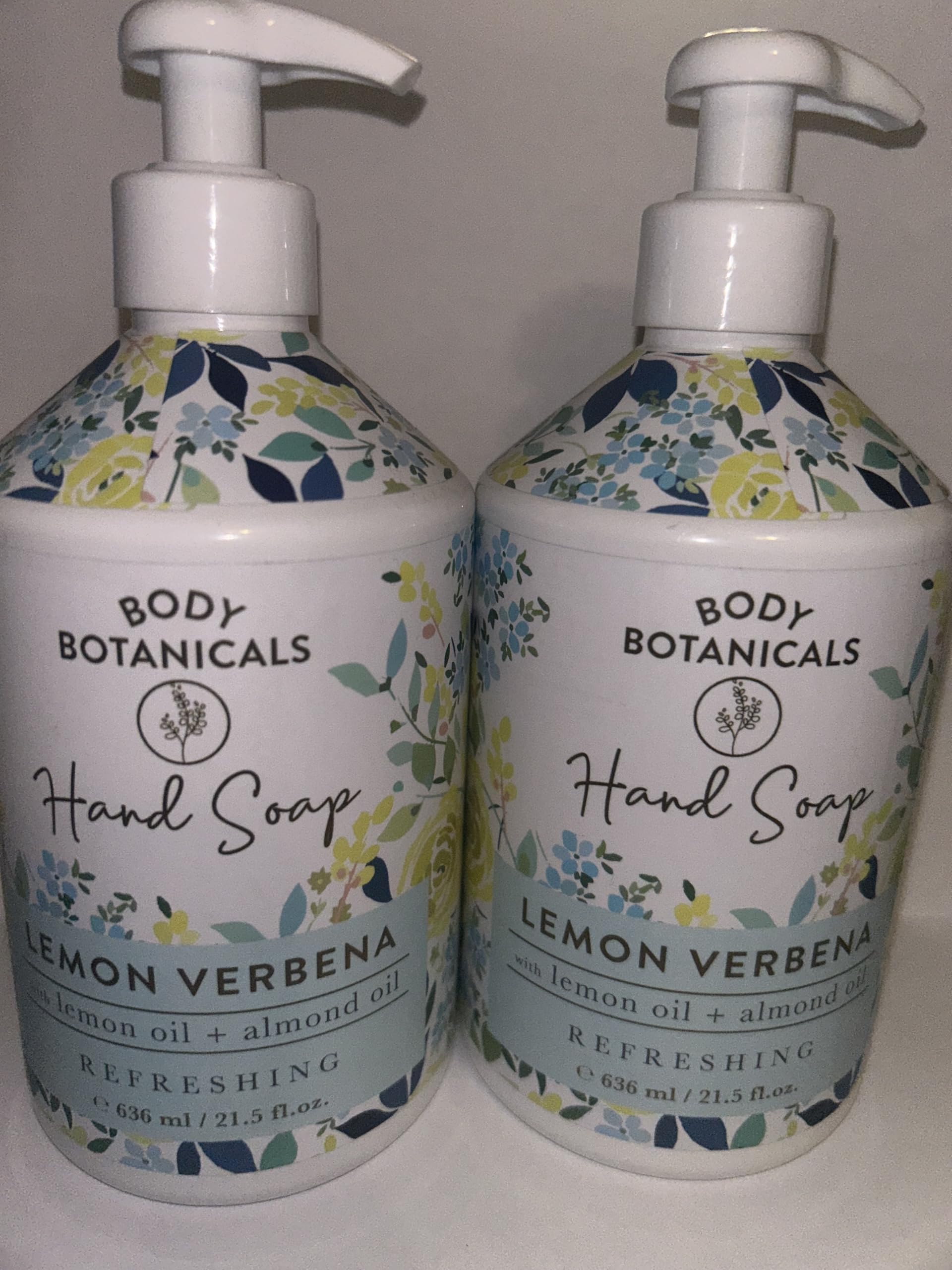 Refreshing Lemon Verbena Hand Soap with Lemon Oil & Almond Oil - Moisturizing & Antibacterial for Kitchen, Bathroom & Office Use