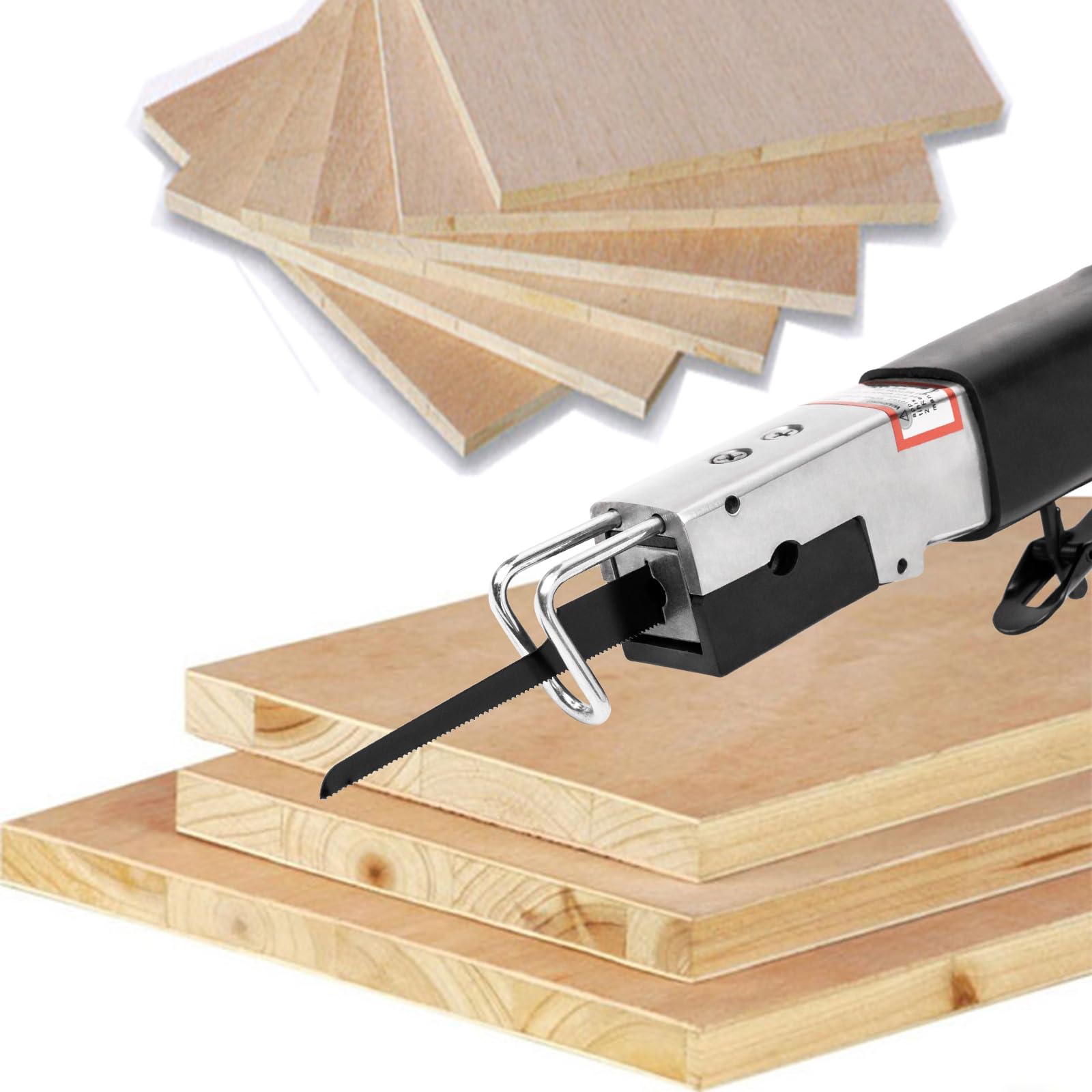 Air Powered Body Saw - Mini Reciprocating Saw Kit with 6 Blades (18T, 24T, 32T) | Lightweight High-Efficiency Pneumatic Metal Cutter for Auto Body Repair & DIY Projects | Perfect for Automotive Shops, Metal Fabrication & Home Workshops