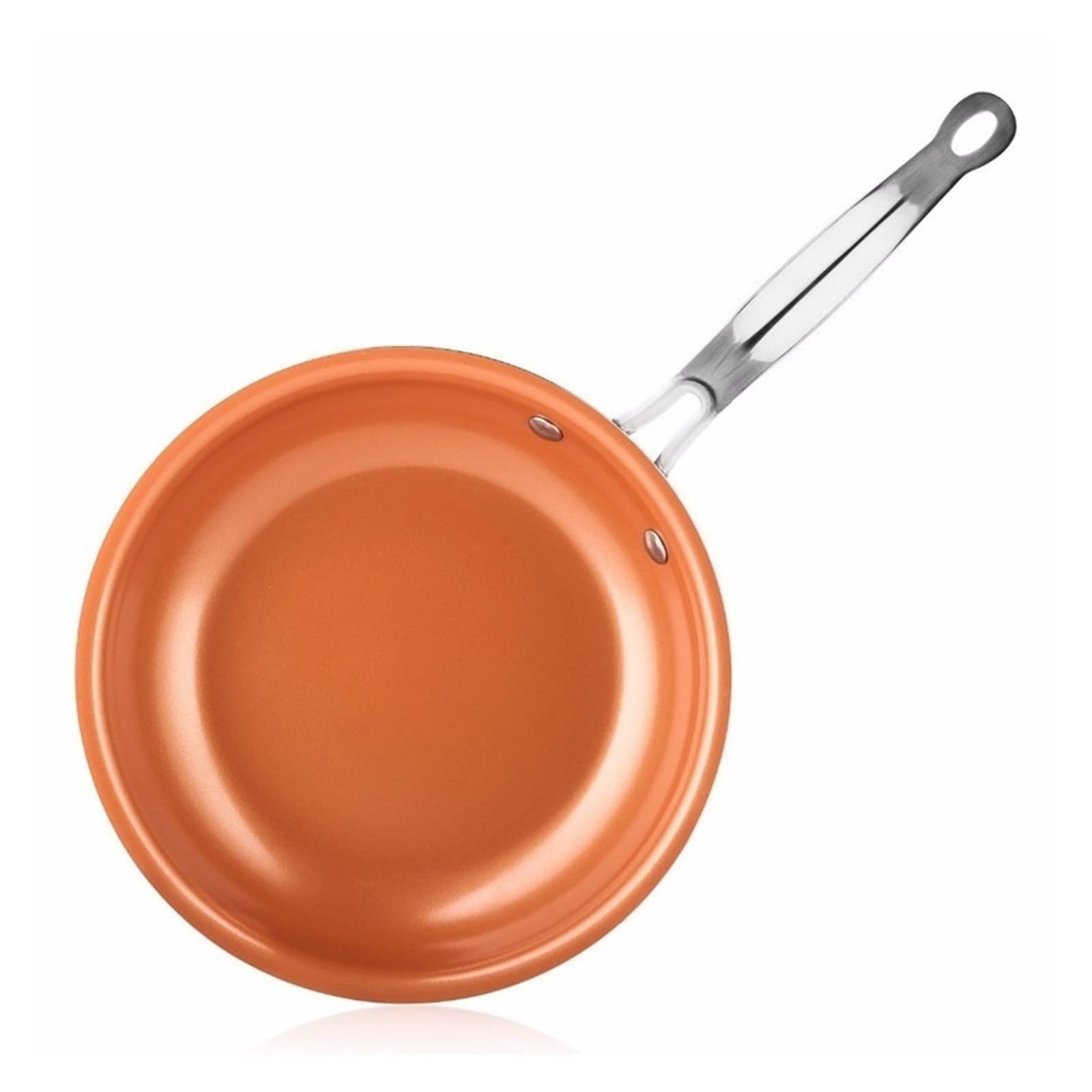 Premium Nonstick Copper Skillet with Ceramic Coating - Induction Compatible, Oven & Dishwasher Safe - Perfect for Searing, Frying & Stewing - Healthy Cooking for Family Meals