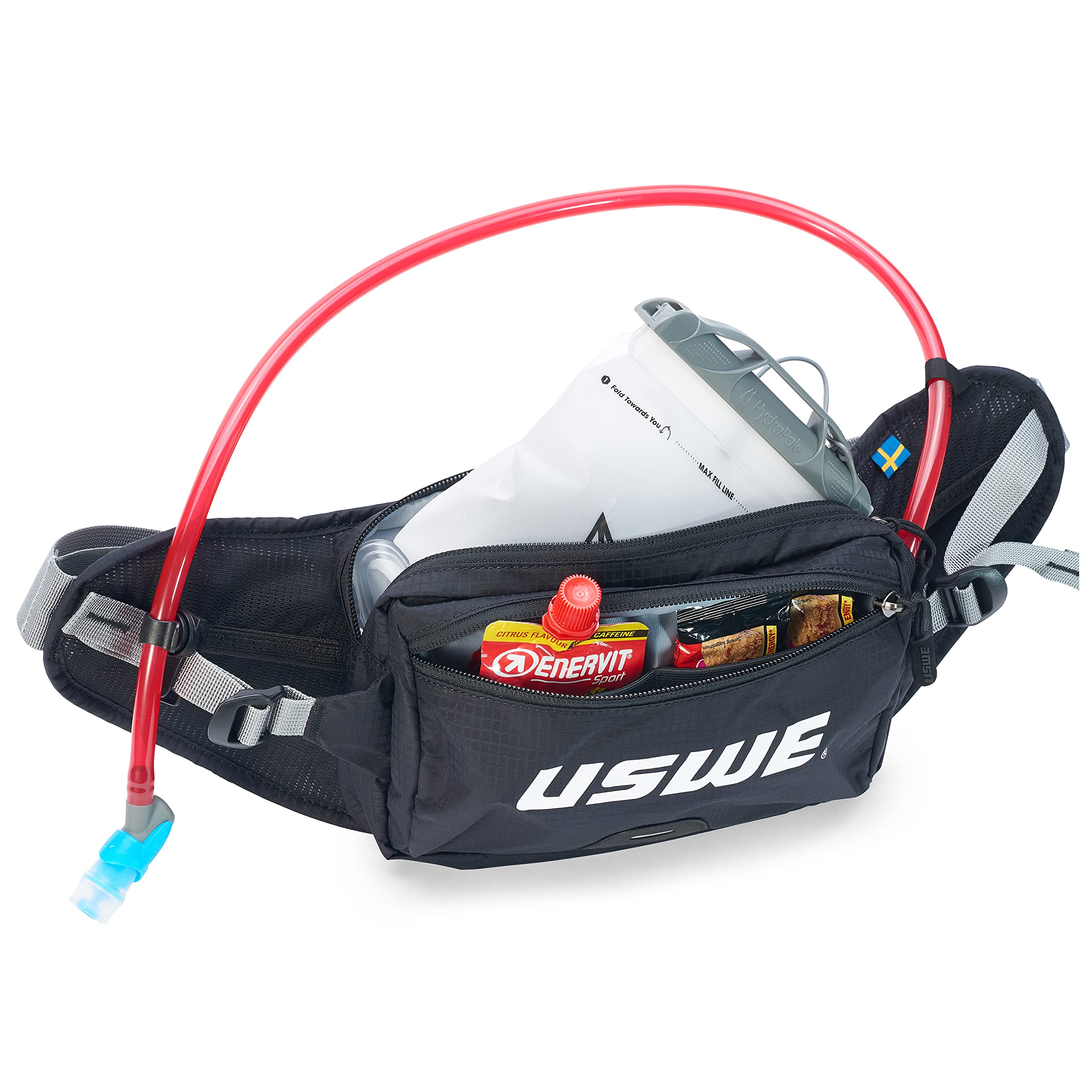 USWE Black - Premium Hydration Pack for Running, Hiking & Outdoor Adventures | Hands-Free Water Backpack for Active Lifestyles