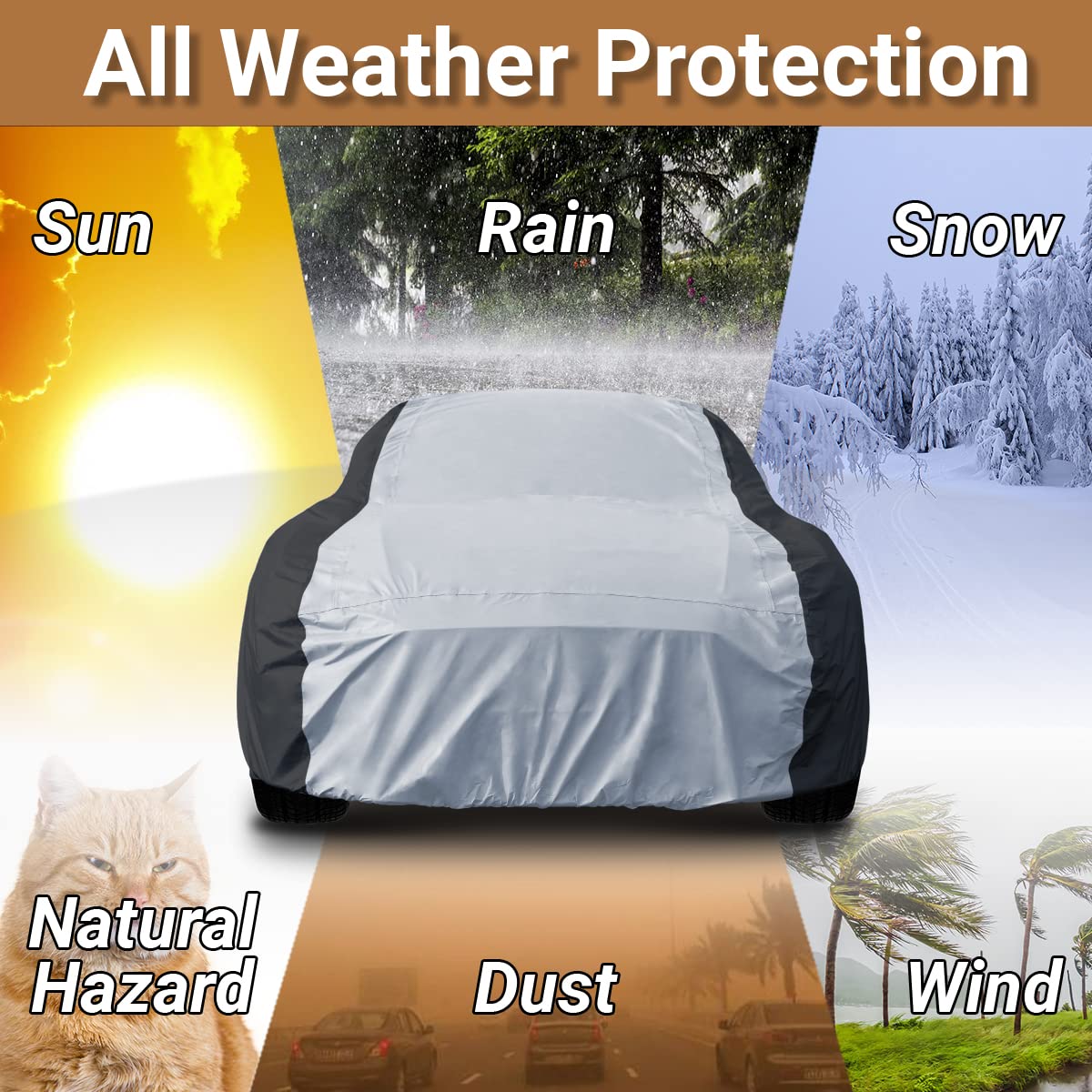COVERLAND Custom All-Weather Waterproof Car Cover for 2007-2009 Saab 9-5 Wagon - Indoor/Outdoor Protection Against Rain, UV Sun, Snow, Dust & Storms | Perfect for Garage Storage, Travel & Long-Term Vehicle Protection