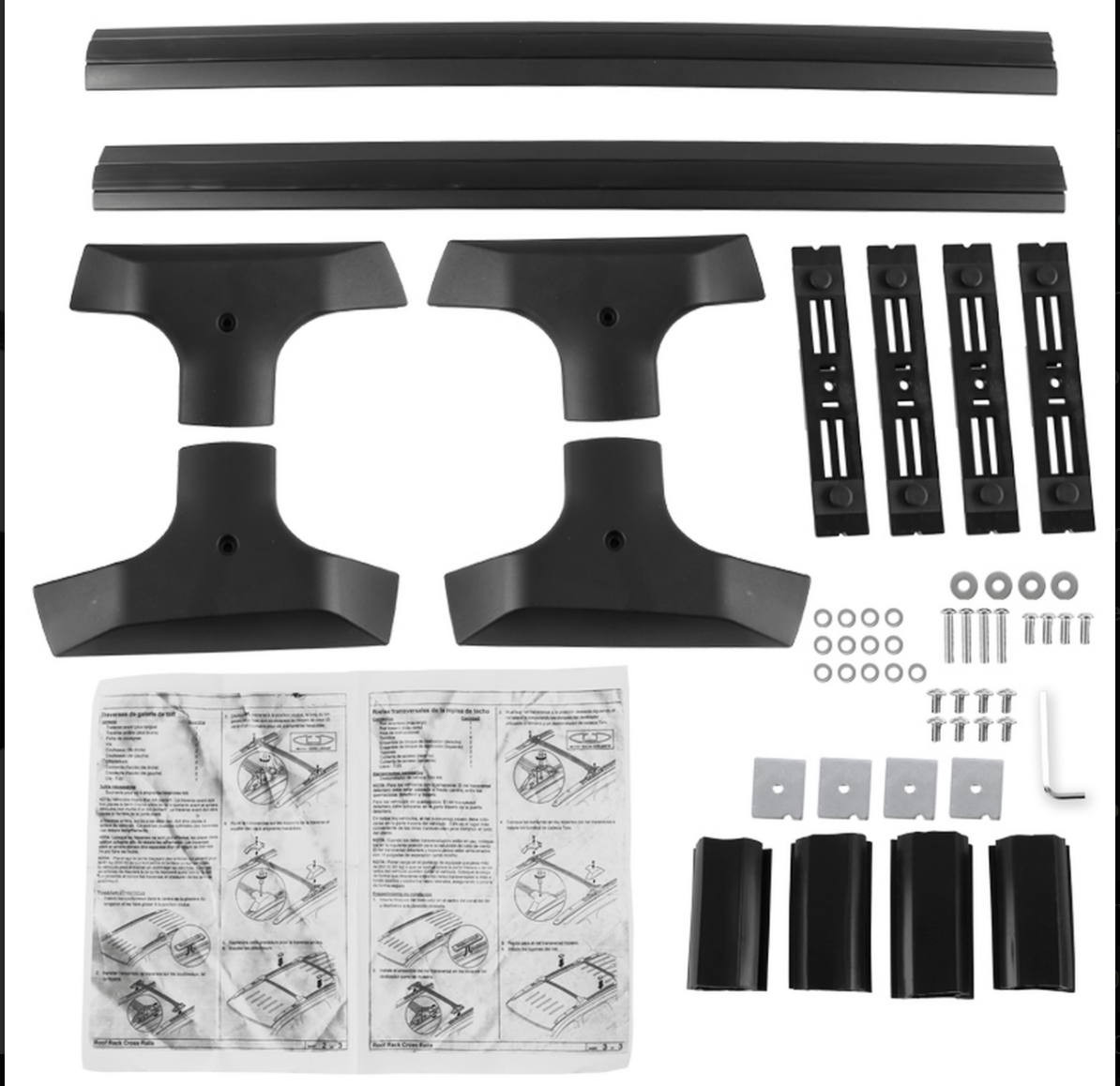 2009-2017 Chevrolet Traverse Black Aluminum Roof Rack Cross Bars - Heavy Duty Cargo Carrier for SUVs - Perfect for Camping, Road Trips & Outdoor Adventures