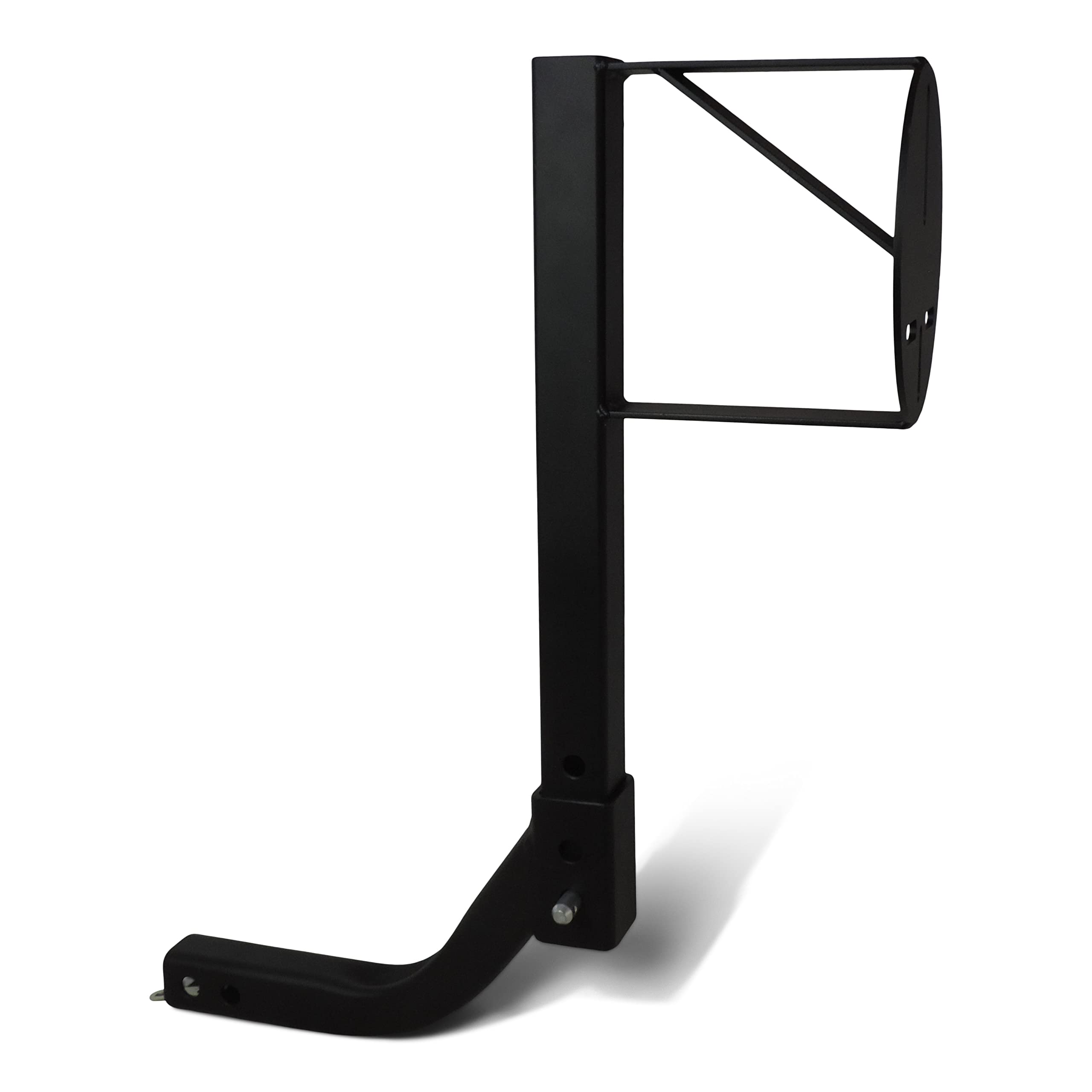 USA-Made Heavy Duty Truck Spare Tire Mount - High Clearance, Curved Design to Avoid Ground Hang Up, Powder Coated Steel (U-4800-C) | Perfect for Off-Roading, Towing & Overlanding Adventures