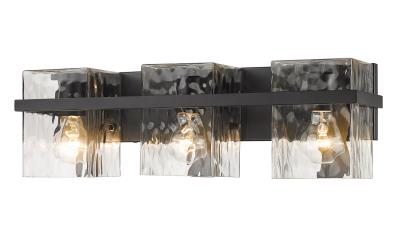 Beth Matte Black Vanity Light - Modern Bathroom Wall Sconce with Clear Glass Shades, Perfect for Makeup Mirror Lighting and Bathroom Decor