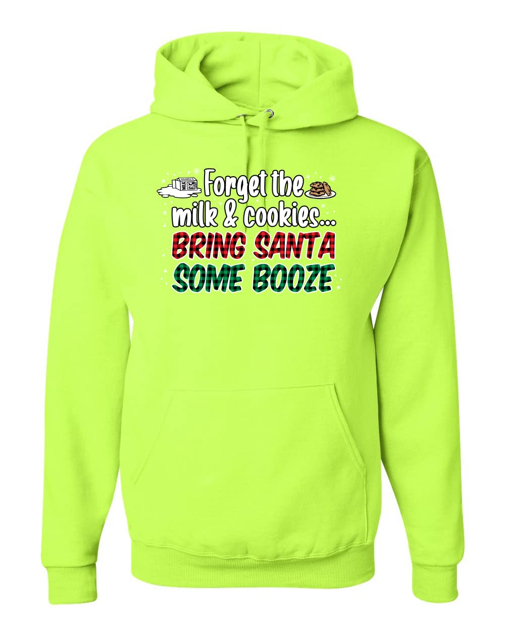 Wild Bobby Santa Booze Christmas Graphic Hoodie - Funny Unisex Sweatshirt for Holiday Parties & Gifts