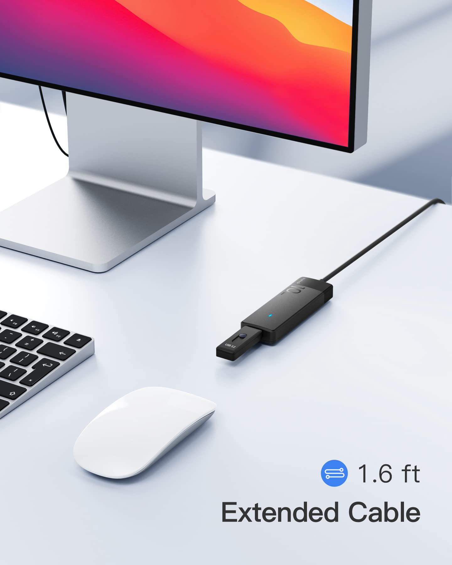 Inateck 4-Port USB 3.2 Gen 2 Hub 10Gbps with 2 USB-A Ports - HB2025A & HB2025AL Bundle - High-Speed Data Transfer for Laptop, PC, Gaming & Office Workstation