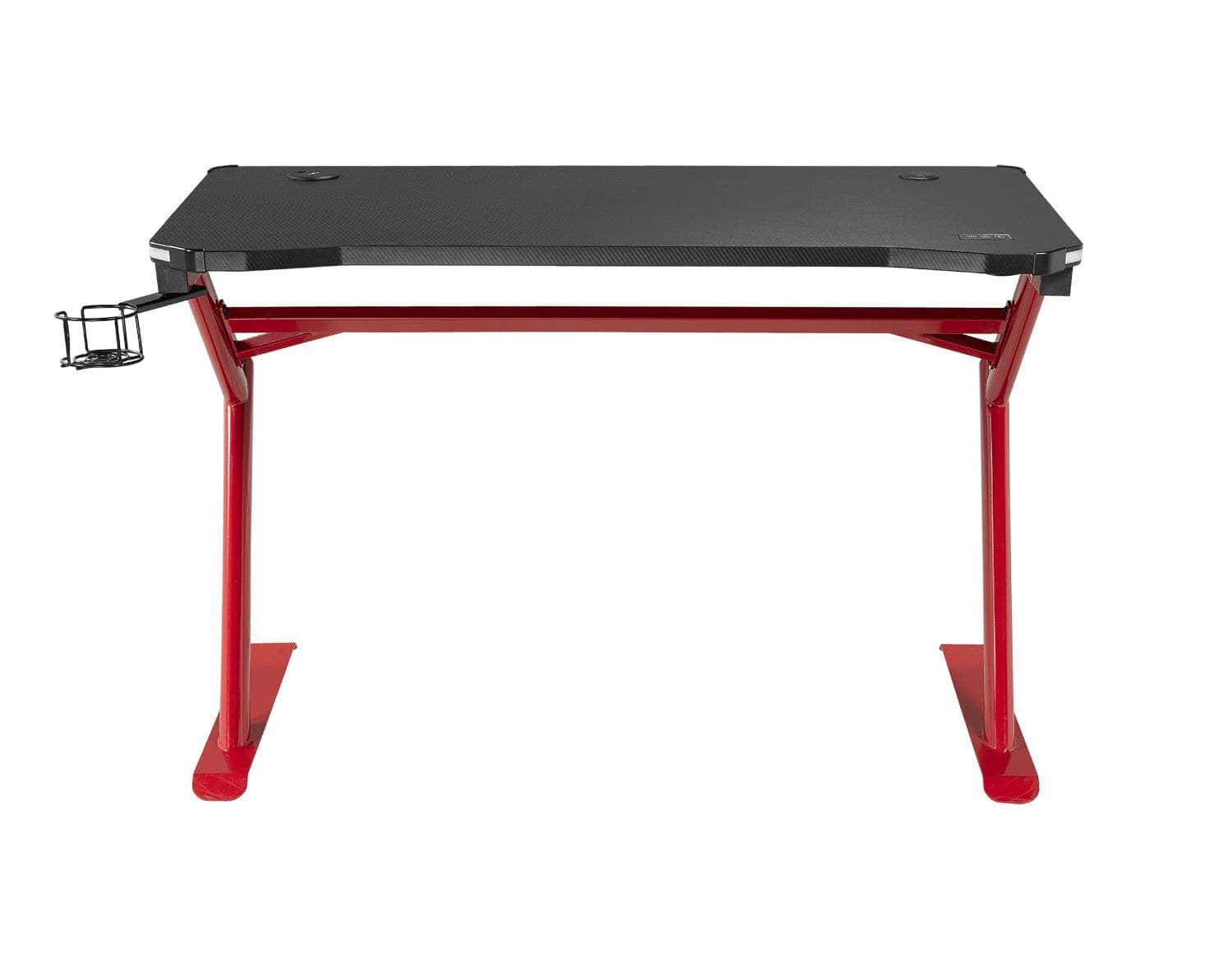 Premium Etro Gaming Desk - Black & Red Design for PC & Console Gamers - Perfect for Home Office & Gaming Setup