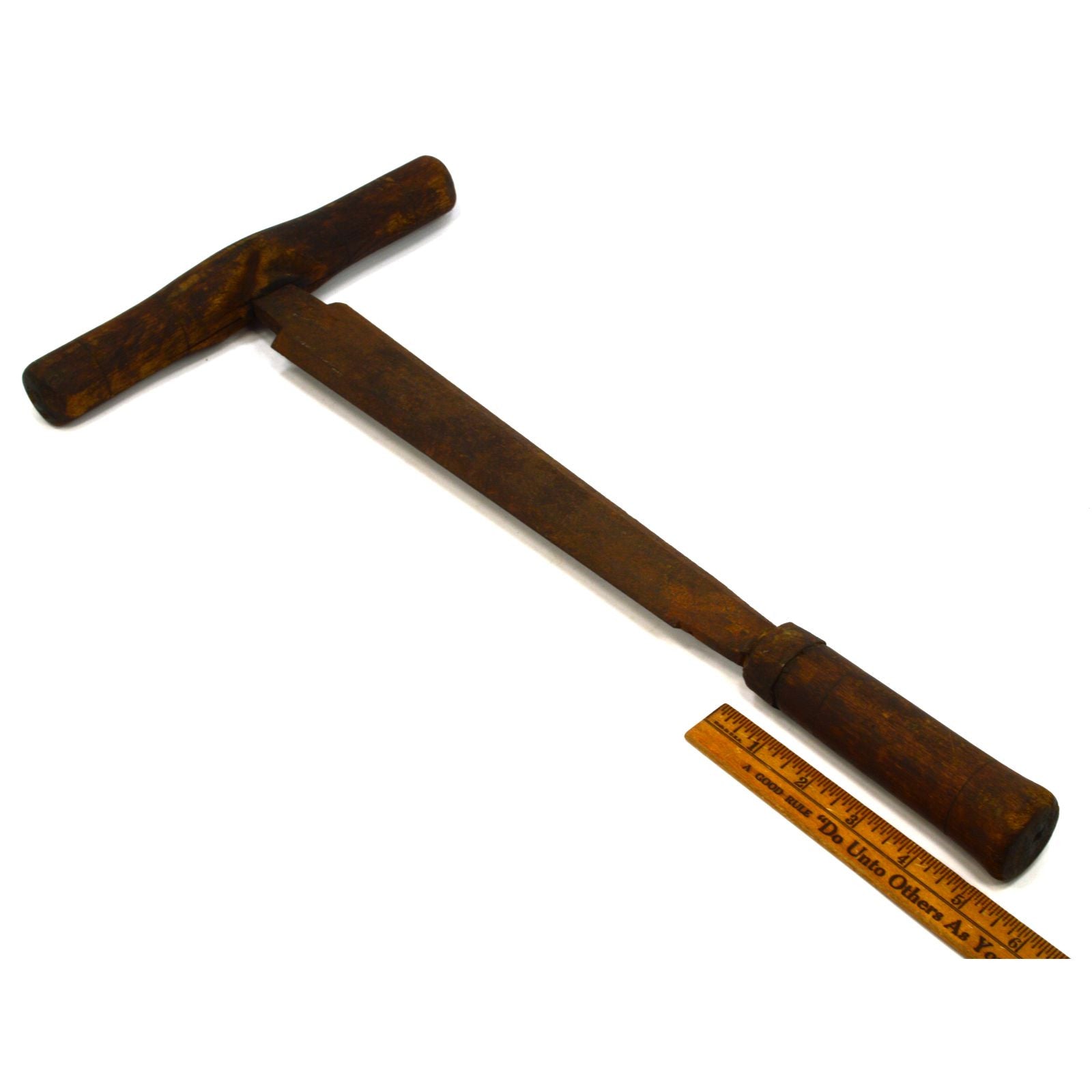 Antique W. COX England Fleshing Knife - 1840s Hide Scraping Blade for Leatherworking & Taxidermy | Primitive Tool for Hide Tanning, Animal Skin Preparation & Historical Reenactments