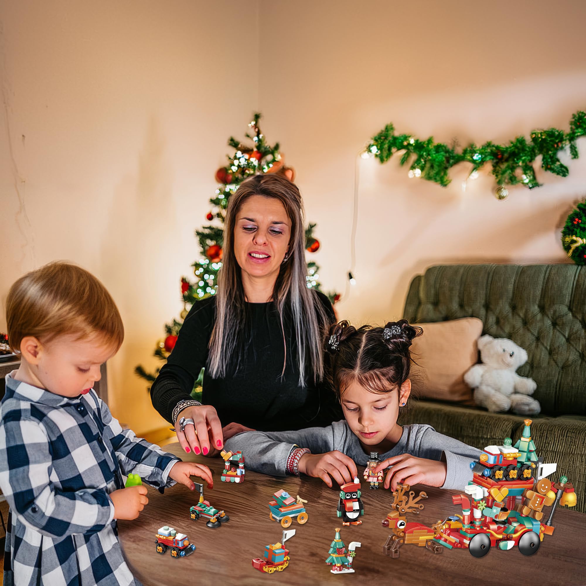 2024 Advent Calendar with 24 Days of Building Blocks - 12-in-1 Surprise Models for Kids & Adults | Christmas Countdown, STEM Learning Toy, Holiday Gift Idea