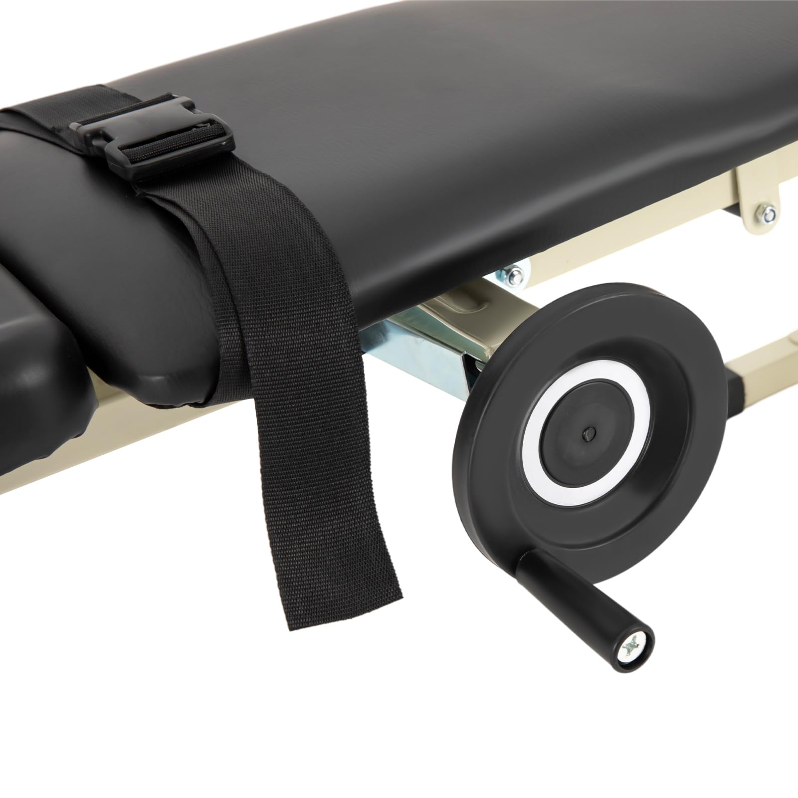 Portable Folding Massage Table - Cervical & Lumbar Traction Bed for Back Pain Relief, Body Stretching Device with Adjustable Height | Perfect for Chiropractic Clinics, Physical Therapy & Home Use