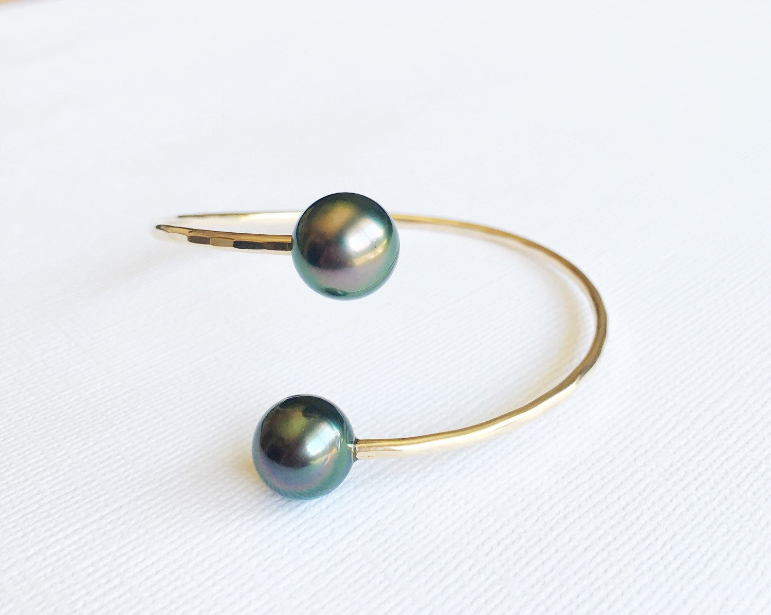 Tahitian Pearl Cuff Bracelet (B265) - Elegant Handmade Jewelry for Women, Perfect for Weddings, Parties & Special Occasions