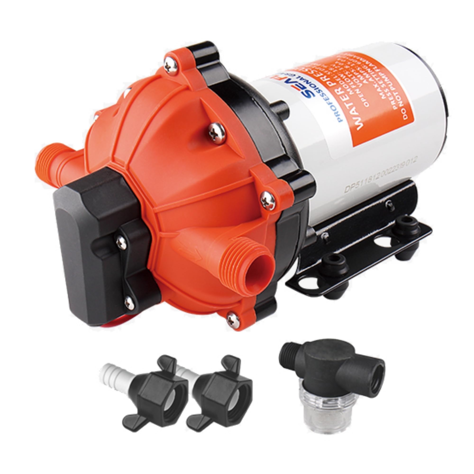 SEAFLO 55-Series 12V DC Diaphragm Water Pump - 5.5 GPM, 60 PSI with Heavy Duty Pressure Switch | Self-Priming, Quiet Operation, 4-Year Warranty | Perfect for RV Water Systems, Marine Applications, Off-Grid Living & Portable Water Transfer