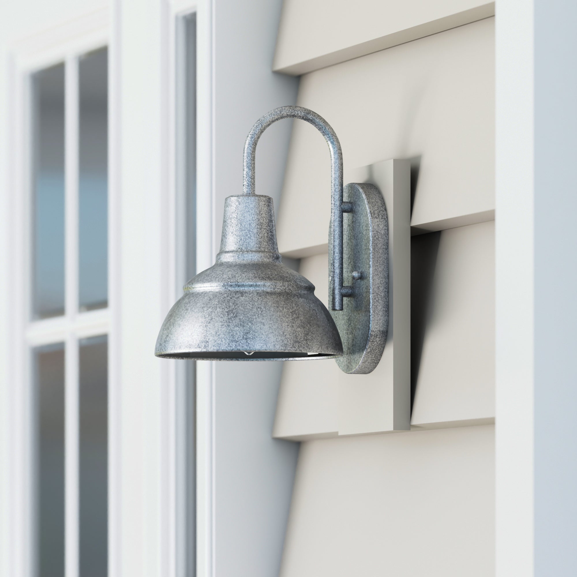 Brightondale Galvanized Wet Rated Outdoor Coach Light - Durable Weatherproof Exterior Wall Sconce for Porch, Garage & Garden Lighting