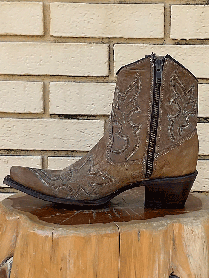Circle G L5915 Women's Fashion Embroidery & Zipper Ankle Boots - Stylish Casual Winter Boots for Everyday Wear, Outdoor Walking & Date Nights