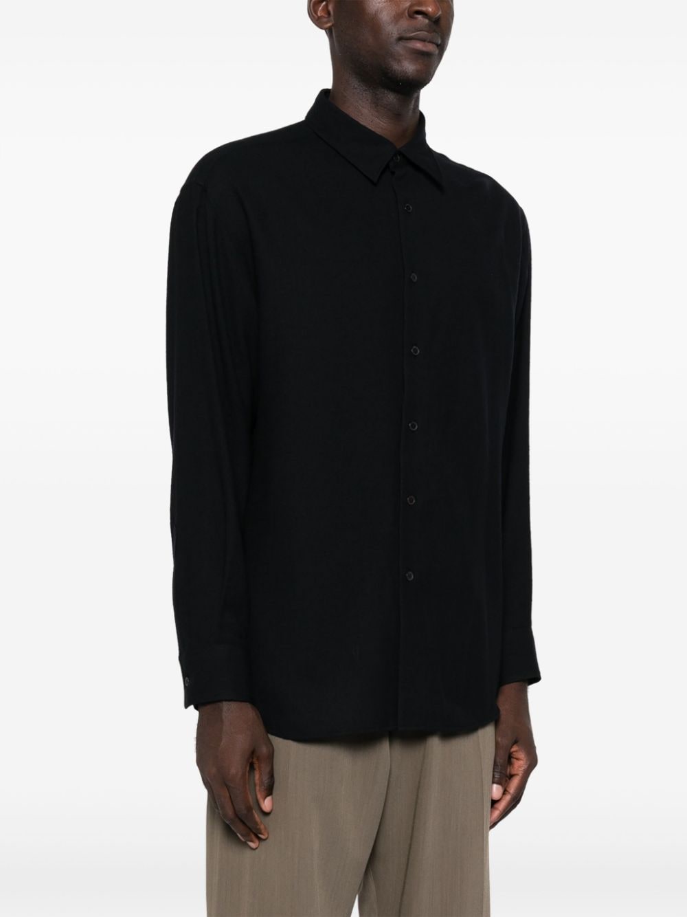 AURELEE Men's Casual Blue Shirt - Slim Fit Long Sleeve Button Down Shirt for Work, Office, and Everyday Wear