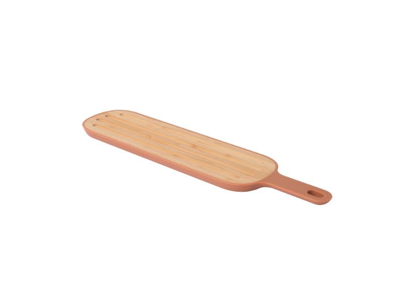 BergHOFF Leo 17.25 Inch Bamboo Cutting Board with Juice Groove - Pink Wooden Chopping Board for Kitchen, Meat, Vegetables & Fruits - Perfect for Home Cooking, Meal Prep & Gift Giving