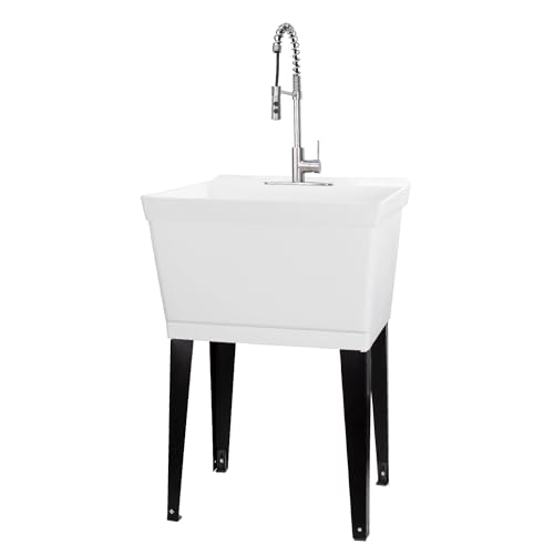 White Tub, Stainless Steel Faucet