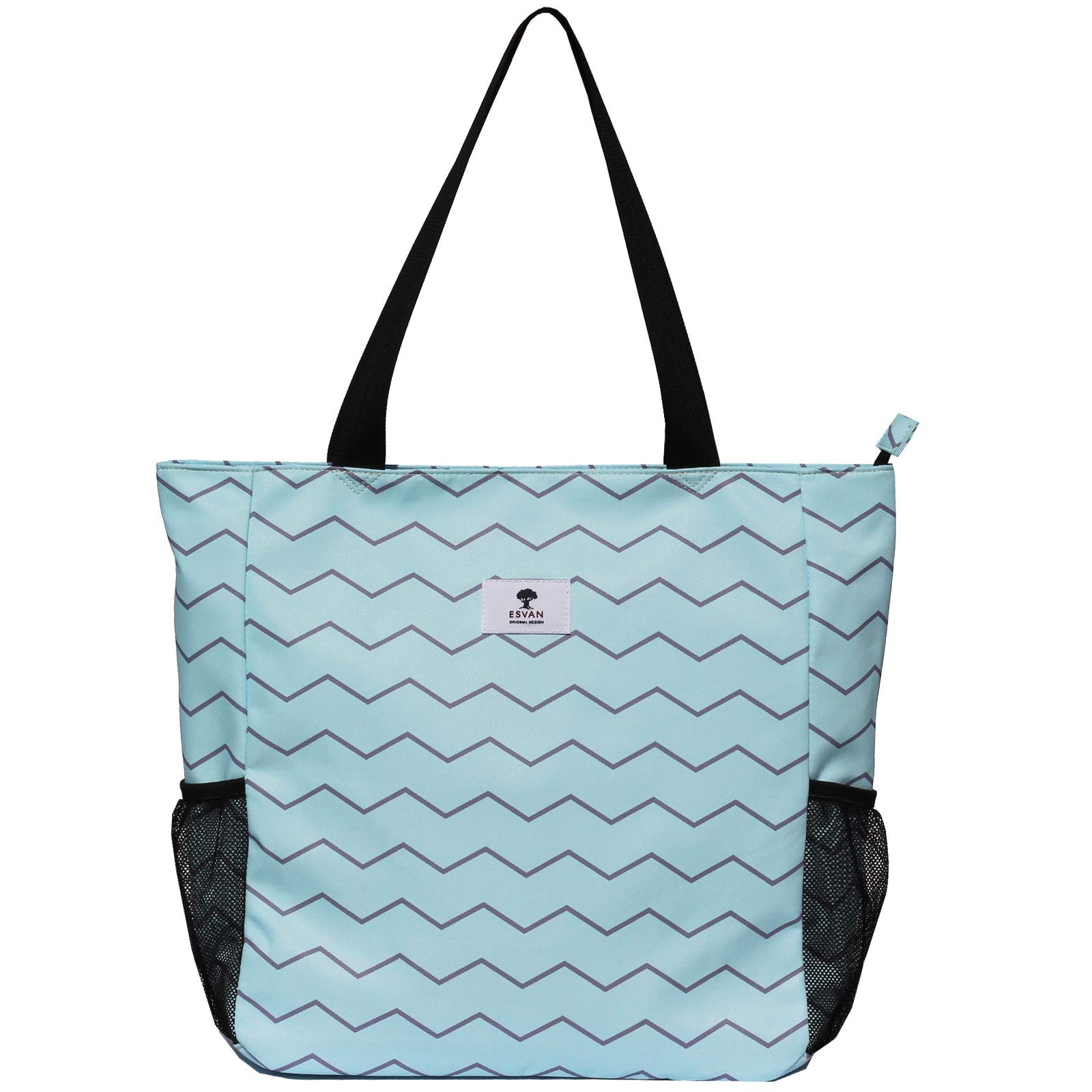 ESVAN Original Floral Print Large Waterproof Tote Bag - Durable Shoulder Bag for Women, Gym, Beach, Travel & Everyday Use | Stylish Carryall for Work, Shopping & Outdoor Activities