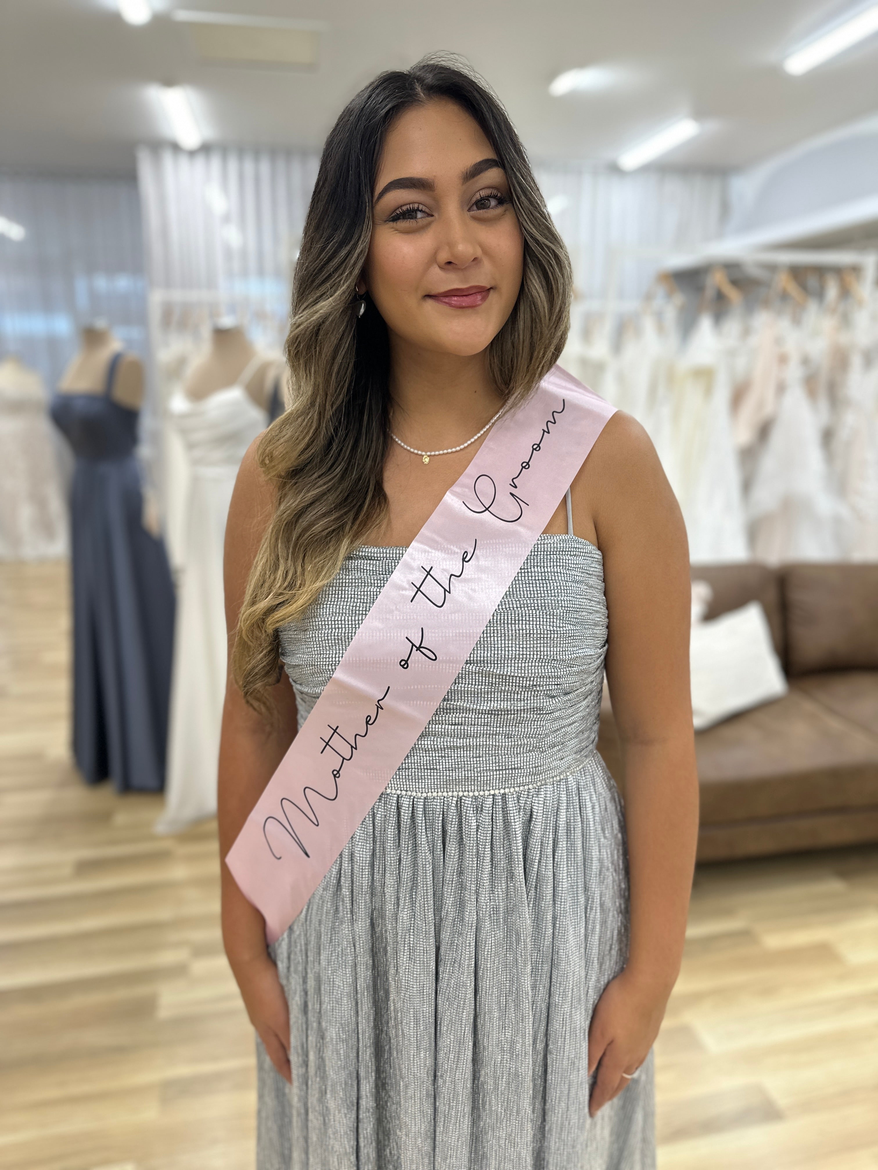 Elegant Light Pink Sash for Mother of the Groom - Perfect for Weddings, Bridal Showers & Formal Events