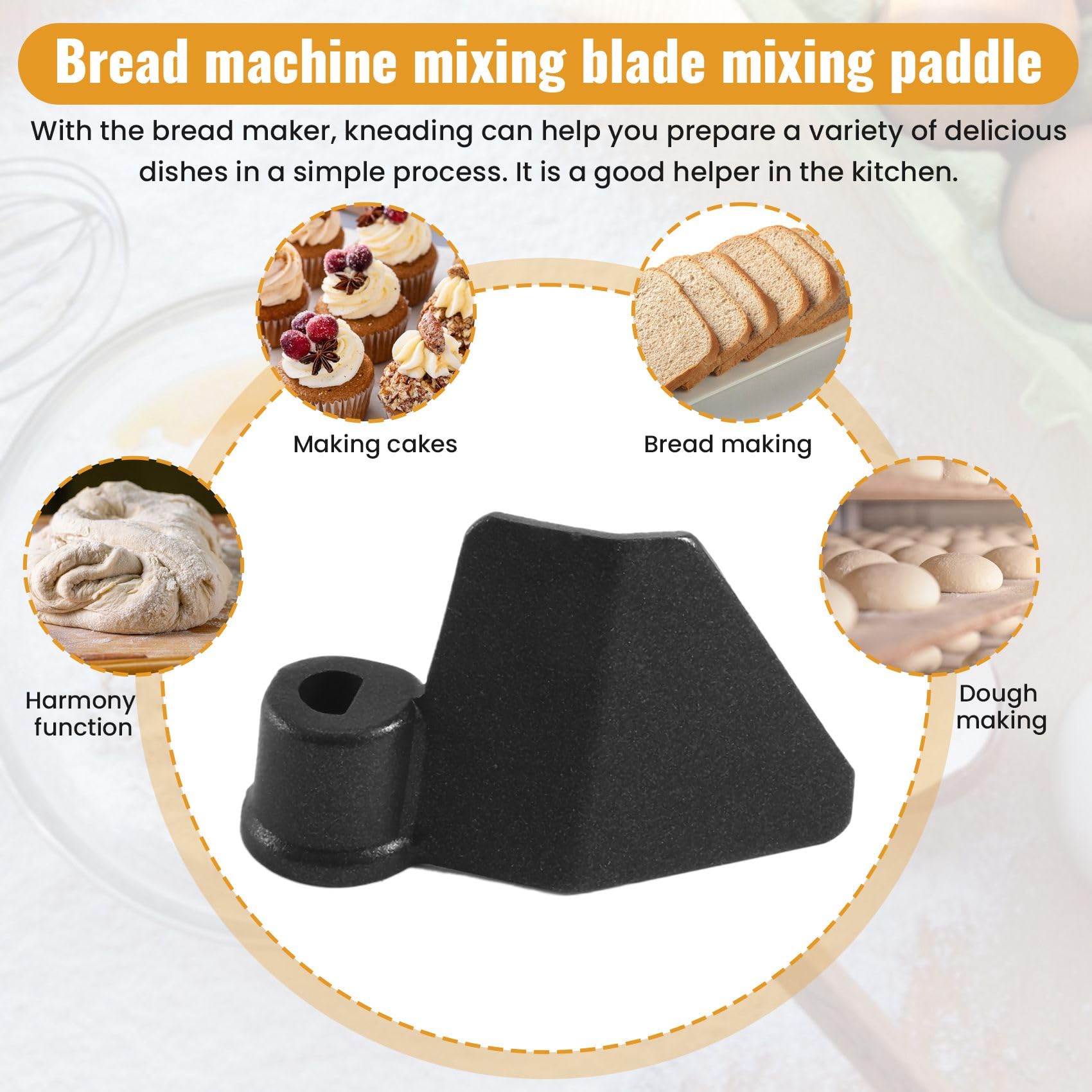 Stainless Steel Bread Machine Paddles & Kneading Hooks - Durable Replacement Blades for Bread Makers - Perfect for Homemade Bread, Pizza Dough & Pastry Making