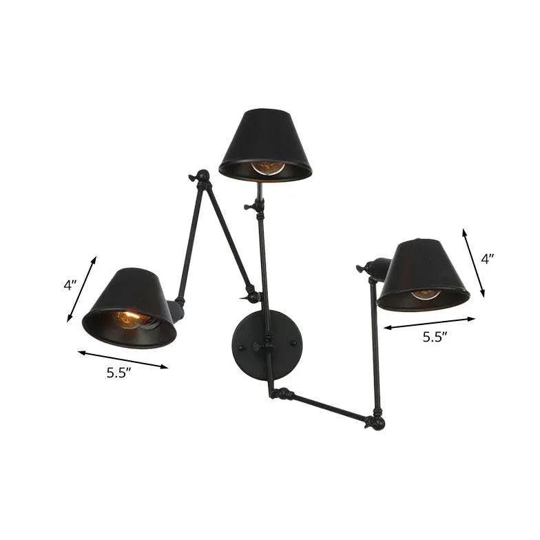 Multi-Arm Adjustable Industrial Wall Lights - Dimmable LED Workshop Lighting for Garage, Warehouse & Factory - Perfect for Task Lighting & Workspaces