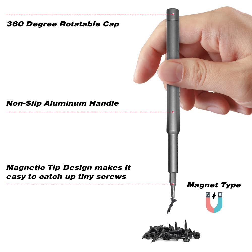 63 in 1 Precision Screwdriver Set - Professional Electronics Repair Tool Kit for iPhone, Android, Watch, Laptop, PC & Game Console - Multi-Bit Screwdriver Kit with Magnetic Tips - Perfect for Home DIY Repairs & Tech Maintenance