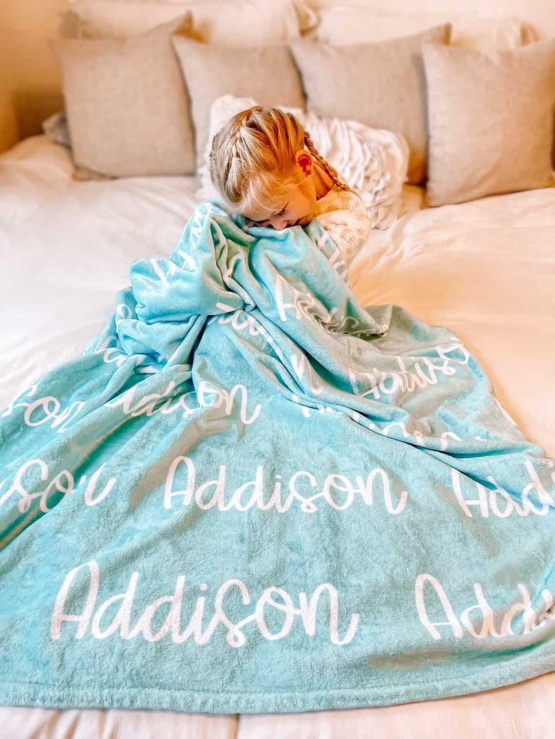 Personalized Baby Blankets for Girls and Boys - Custom Name Blankets for Grandson, Granddaughter, Daughter - Unique Gift from Mom for Birthday, Adults, King Size MPDHG1754-MBBlack - Perfect for Nursery, Travel, and Cozy Family Moments