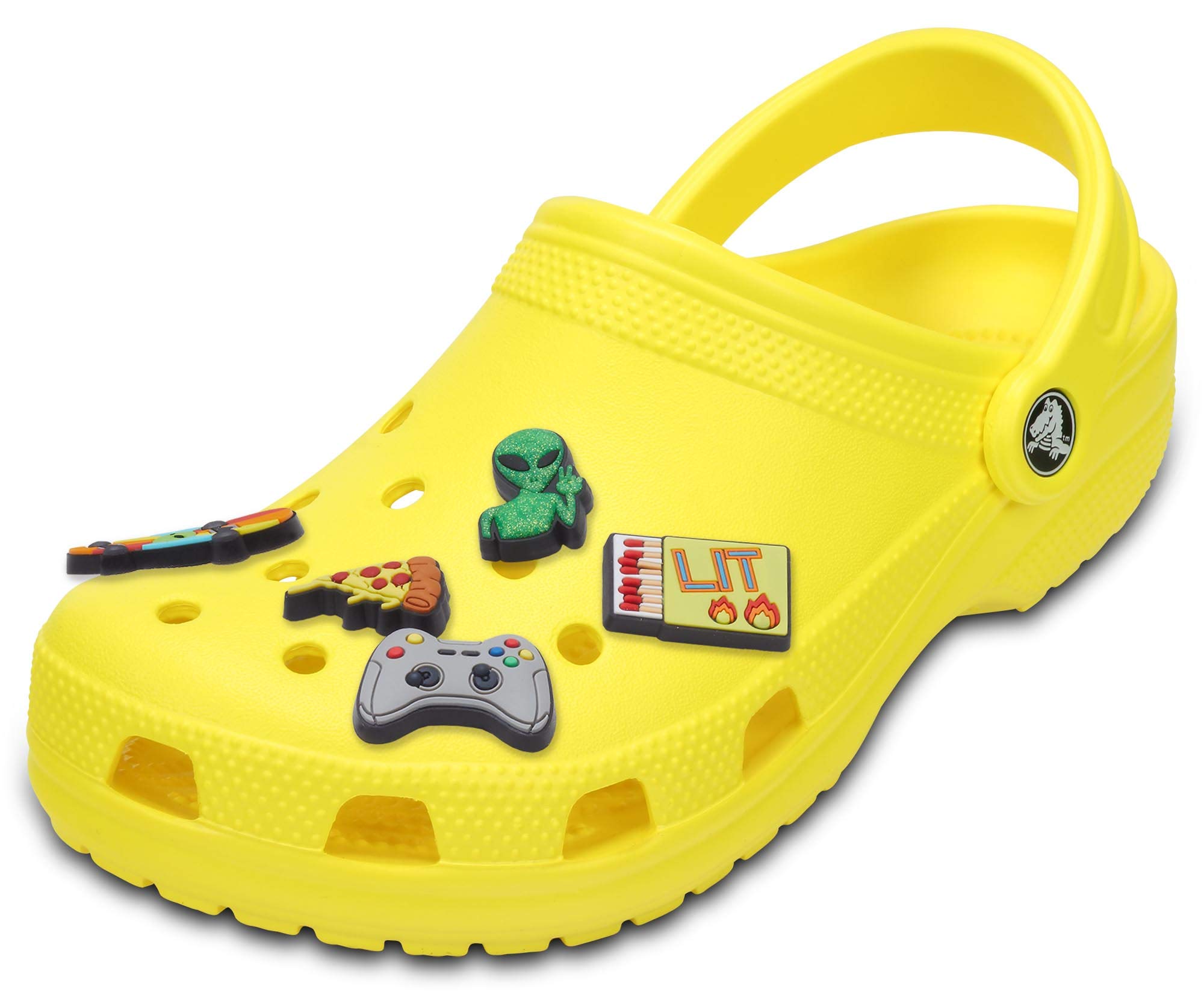 Crocs Classic Clog for Men & Women with 5-Pack Jibbitz Charms - Comfortable Slip-On Shoes for Casual Wear, Work, and Outdoor Activities