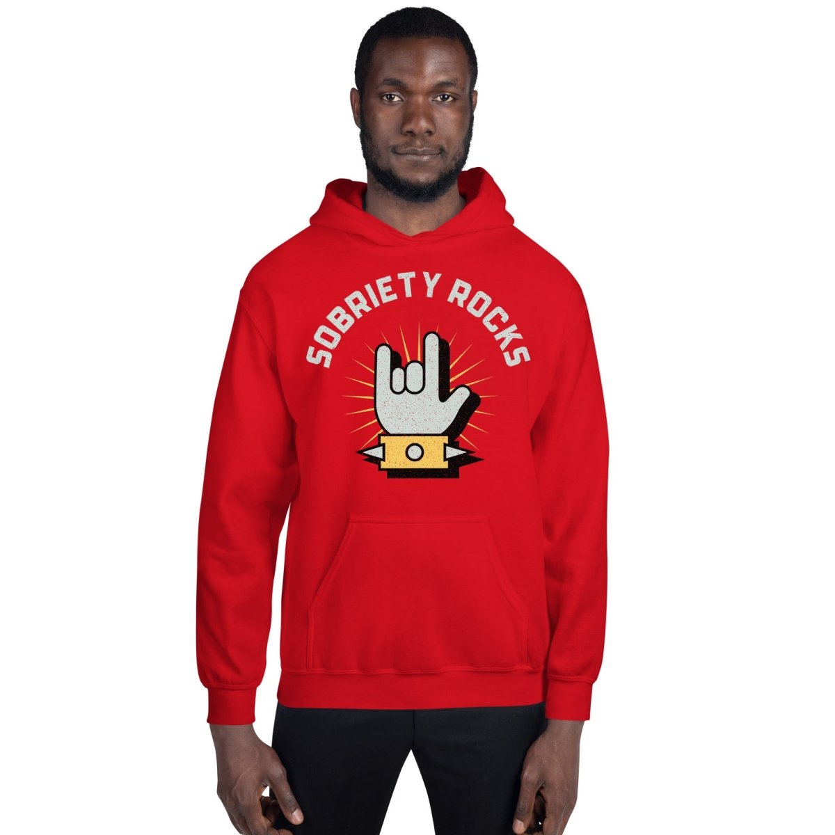 Sobriety Rocks Unisex Hoodie - Comfortable & Stylish Pullover Sweatshirt for Men & Women | Perfect for Sober Living, Recovery Support & Casual Wear