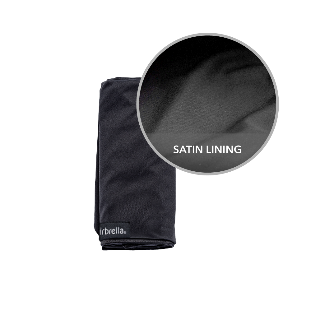 Satin Lined Headband for Men - Hairbrella Soft & Comfortable Hair Band for Workout, Running & Sports - Protects Hair & Reduces Frizz