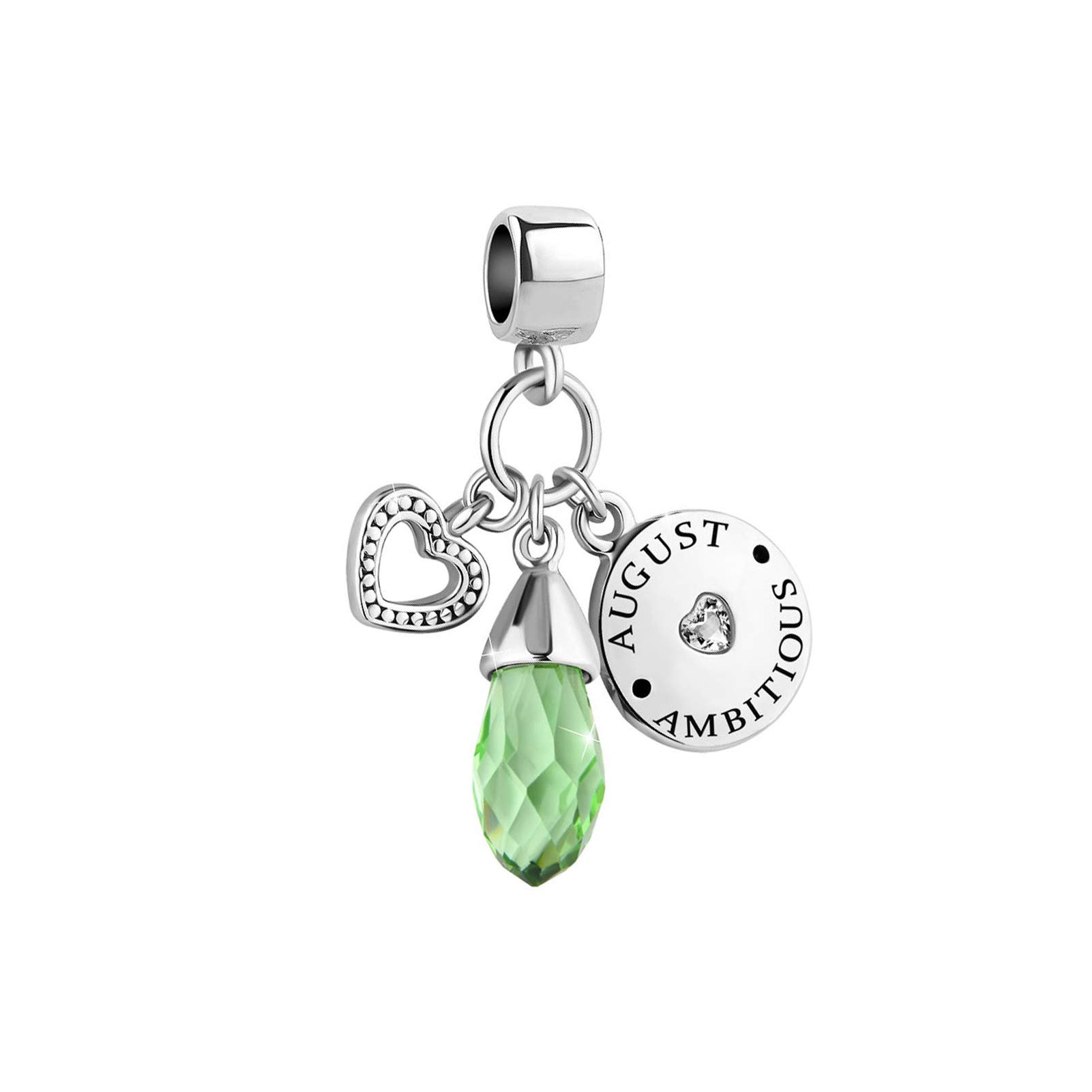 January-December 12 Happy Birthday Teardrop Birthstone Charm for Pandora Bracelets | Personalized Jewelry Gift for Women, Mom, Wife | Perfect for Birthdays, Anniversaries & Special Occasions