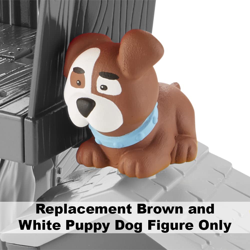 Fisher-Price Little People Swing & Share Treehouse Replacement Puppy Dog Figure - Brown & White DYF19 | Perfect for Playset Repair & Kids Pretend Play