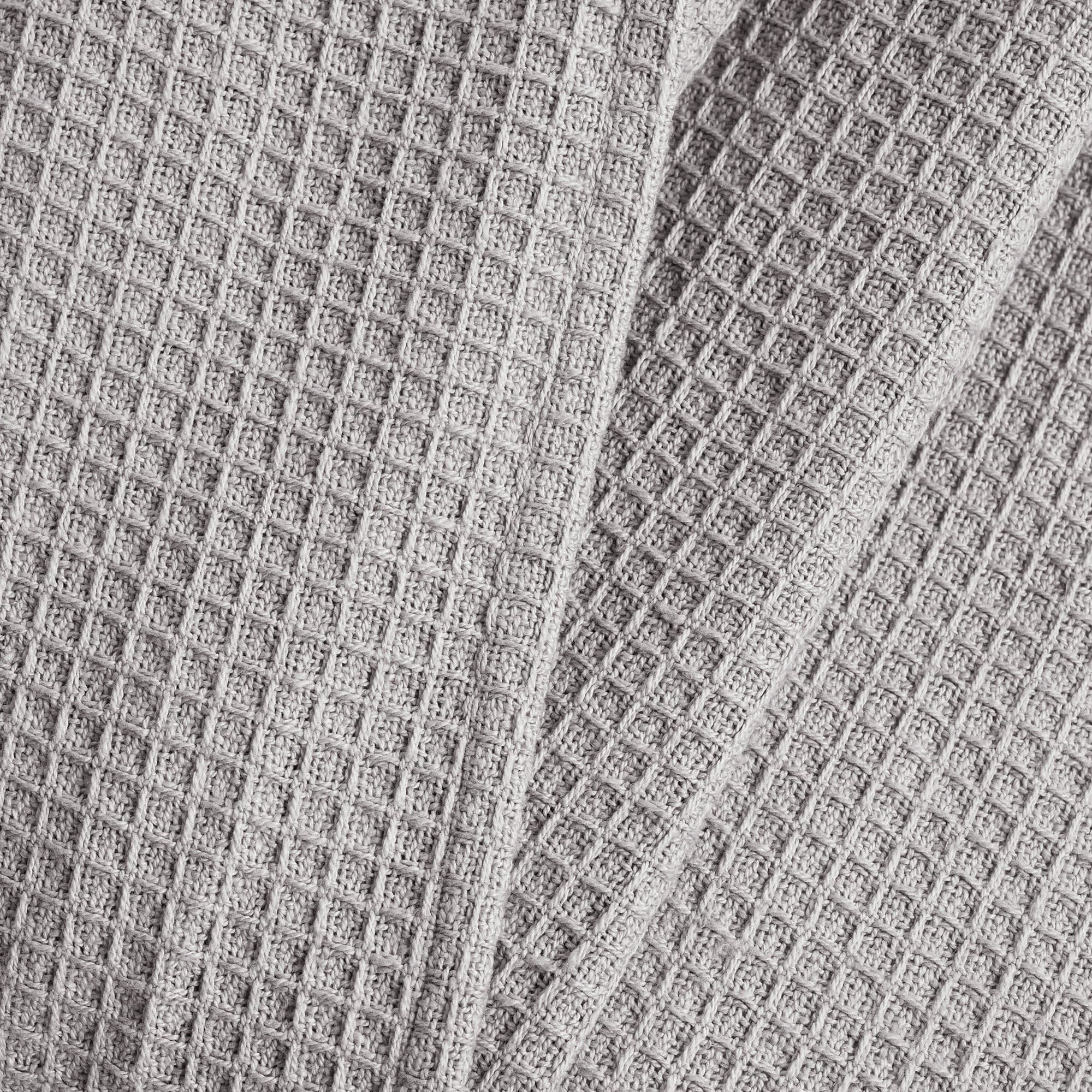 Soft Waffle Knit Cotton Throw Blanket with Tassel Fringe - Cozy & Breathable for Bed, Sofa, and Couch - Perfect for Home Decor, Gifts, and Winter Warmth