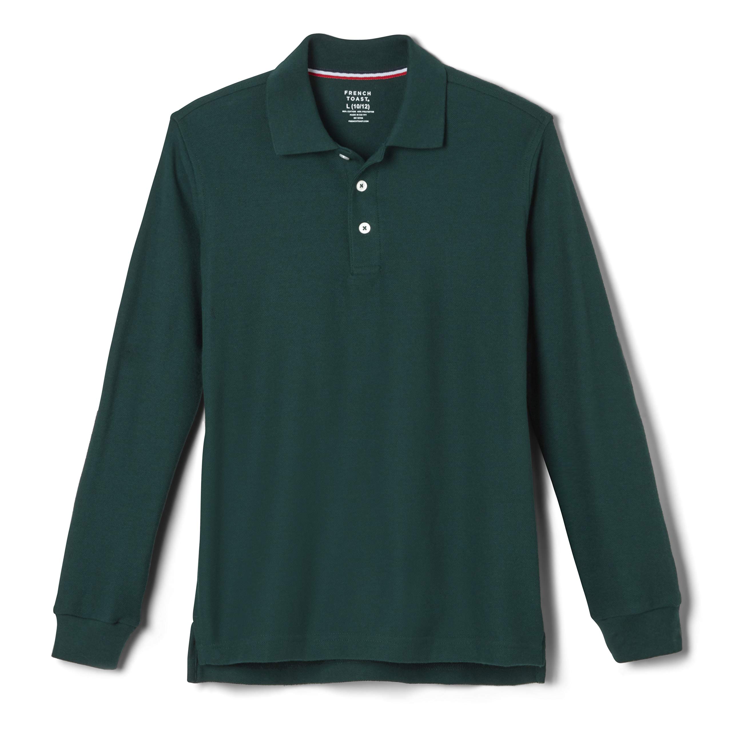 French Toast Pique Polo School Uniform Shirt - Long Sleeve Button Down Top for Boys & Girls | Perfect for Class, Church & Formal Events