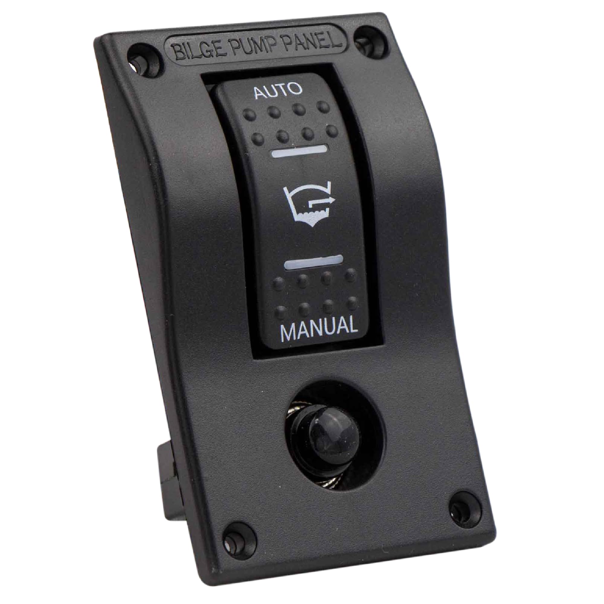 Five Oceans 3-Way Rocker Bilge Pump Switch 12V with LED Light Indicator & Circuit Breaker - FO3851 | Manual/Automatic Bilge Pump Control Panel Switch for Boats, Yachts & Marine Applications